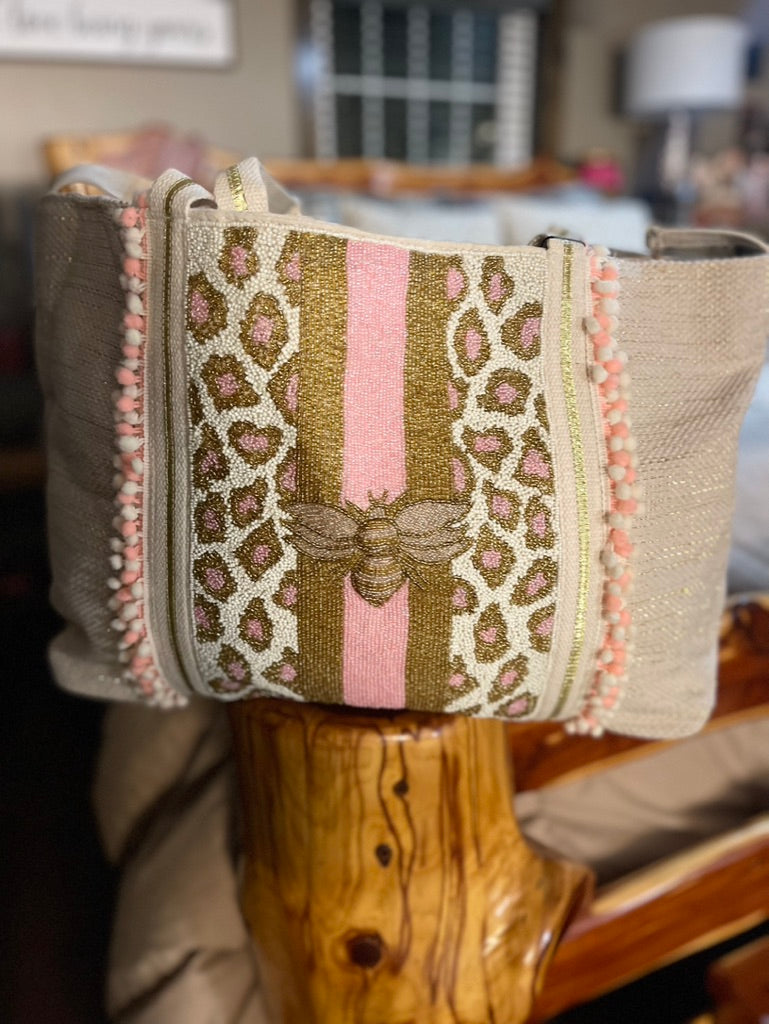 Bee My Queen Beaded Tote