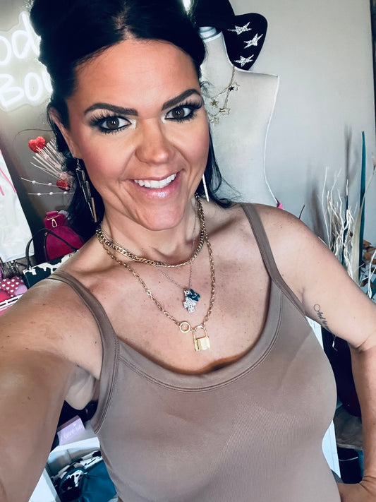 Determined To Rise Romper (Smokey Taupe)