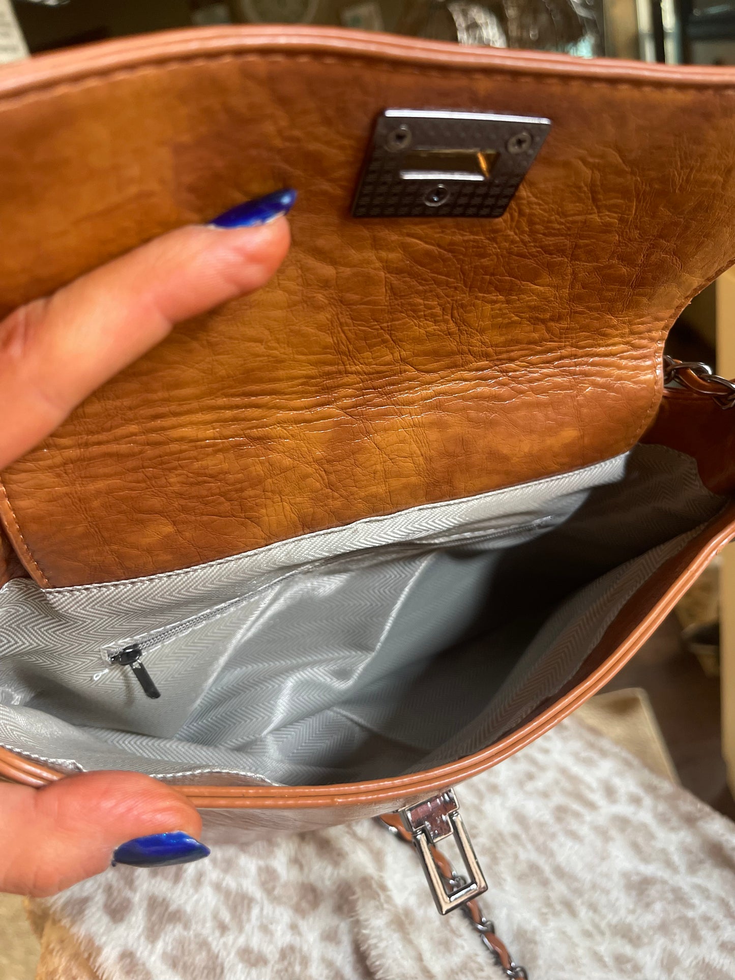 Buckle Rivet Shoulder Bag