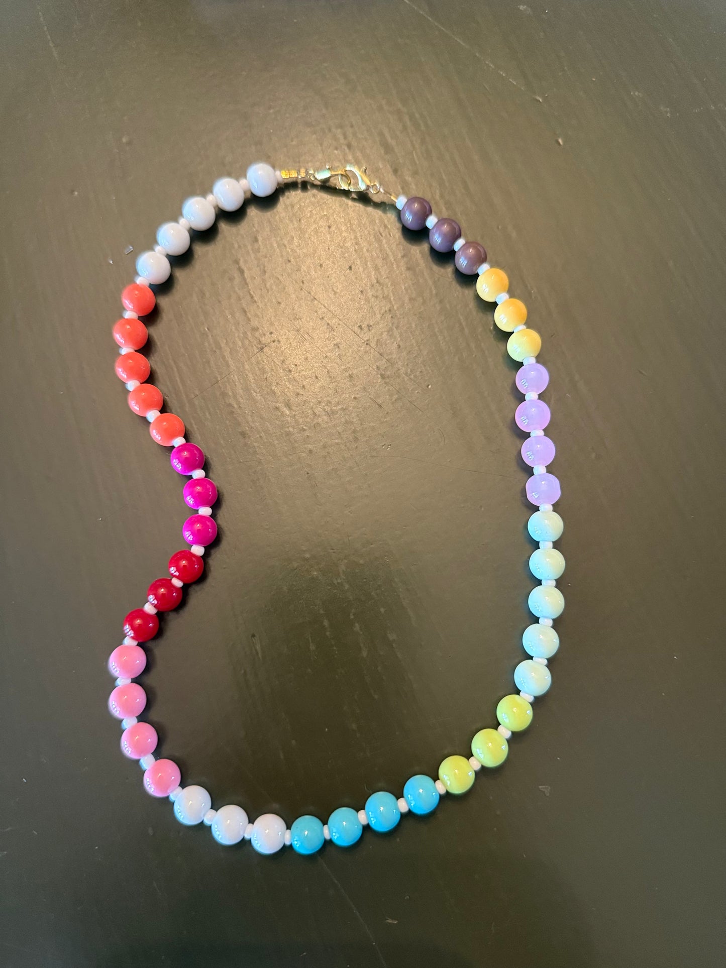 Anthro Dupe Glass Beaded Necklace