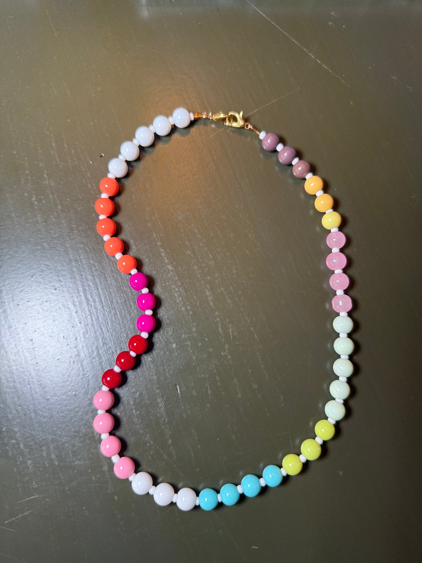 Anthro Dupe Glass Beaded Necklace