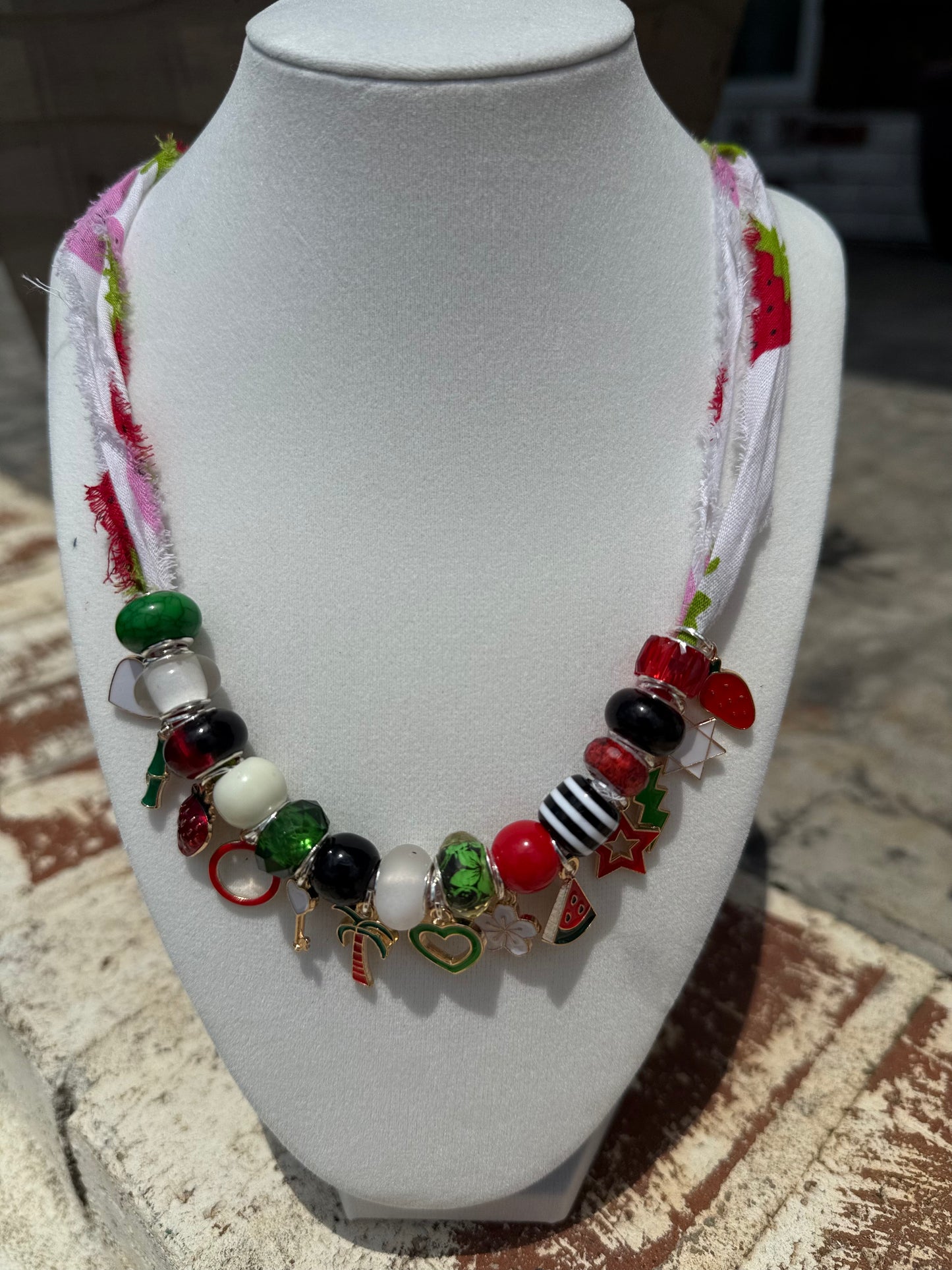 Strawberry Shortcake Bandana Necklace