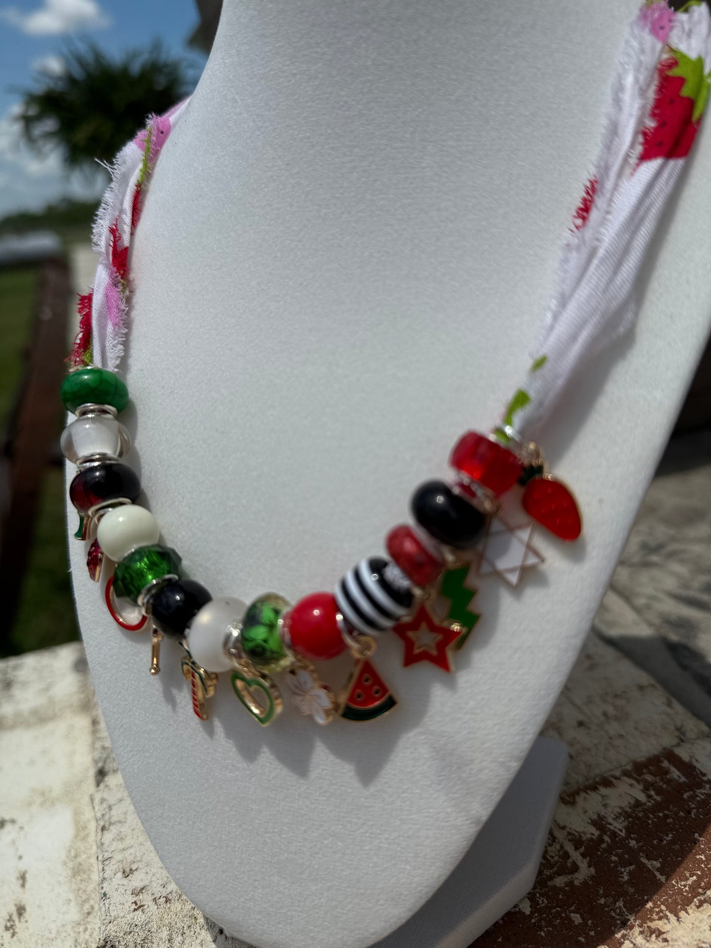 Strawberry Shortcake Bandana Necklace