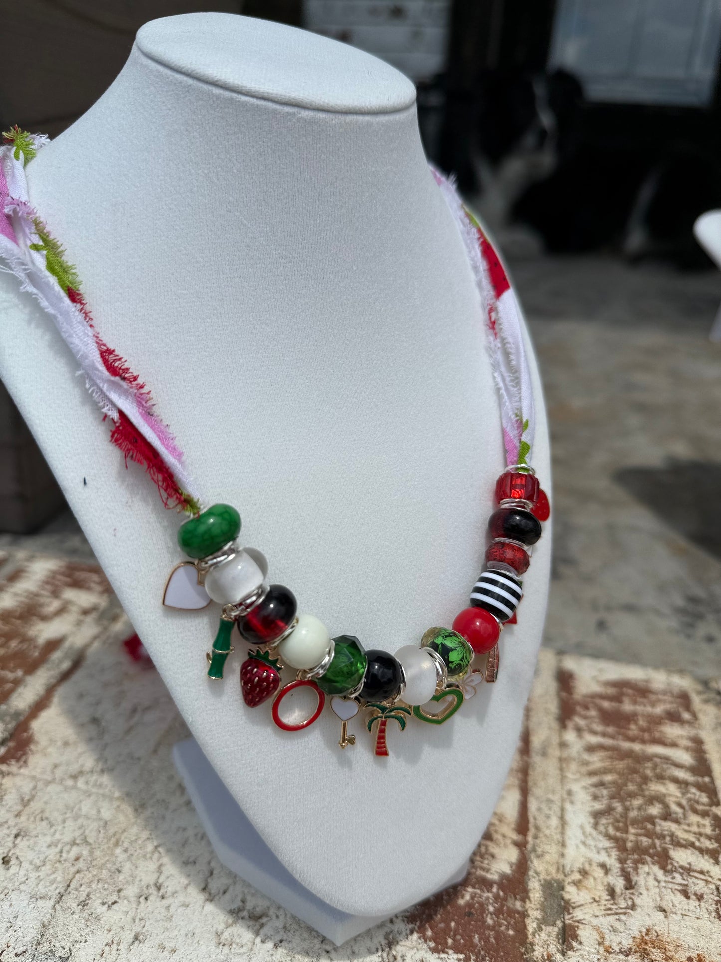 Strawberry Shortcake Bandana Necklace