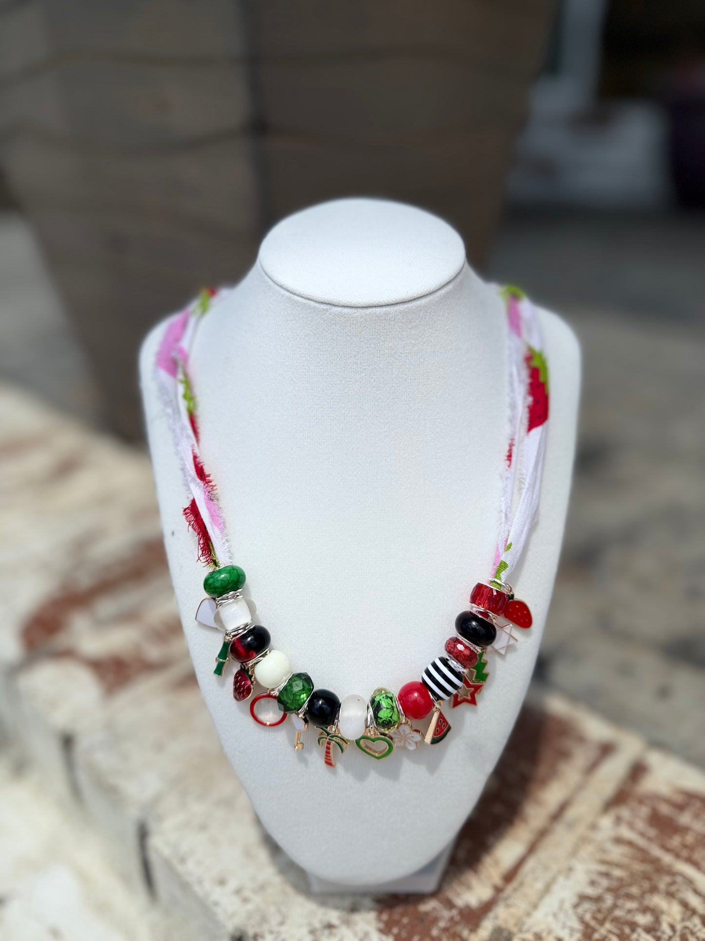 Strawberry Shortcake Bandana Necklace