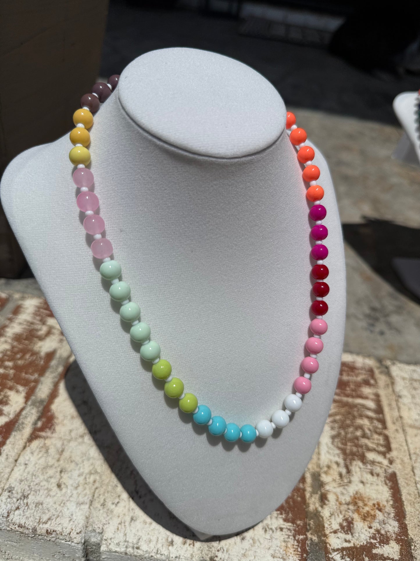 Anthro Dupe Glass Beaded Necklace