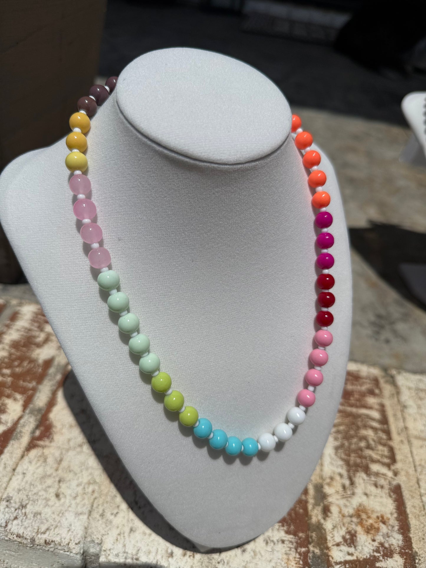 Anthro Dupe Glass Beaded Necklace