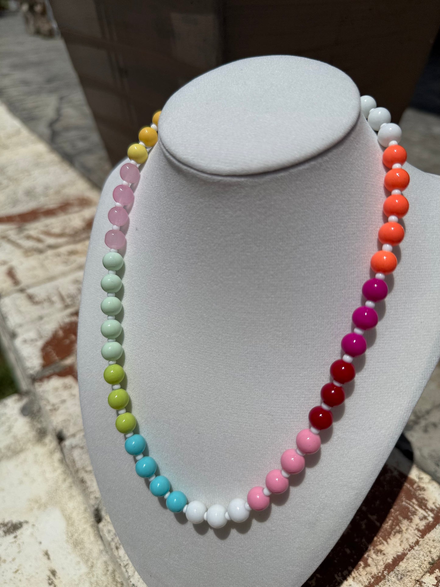 Anthro Dupe Glass Beaded Necklace