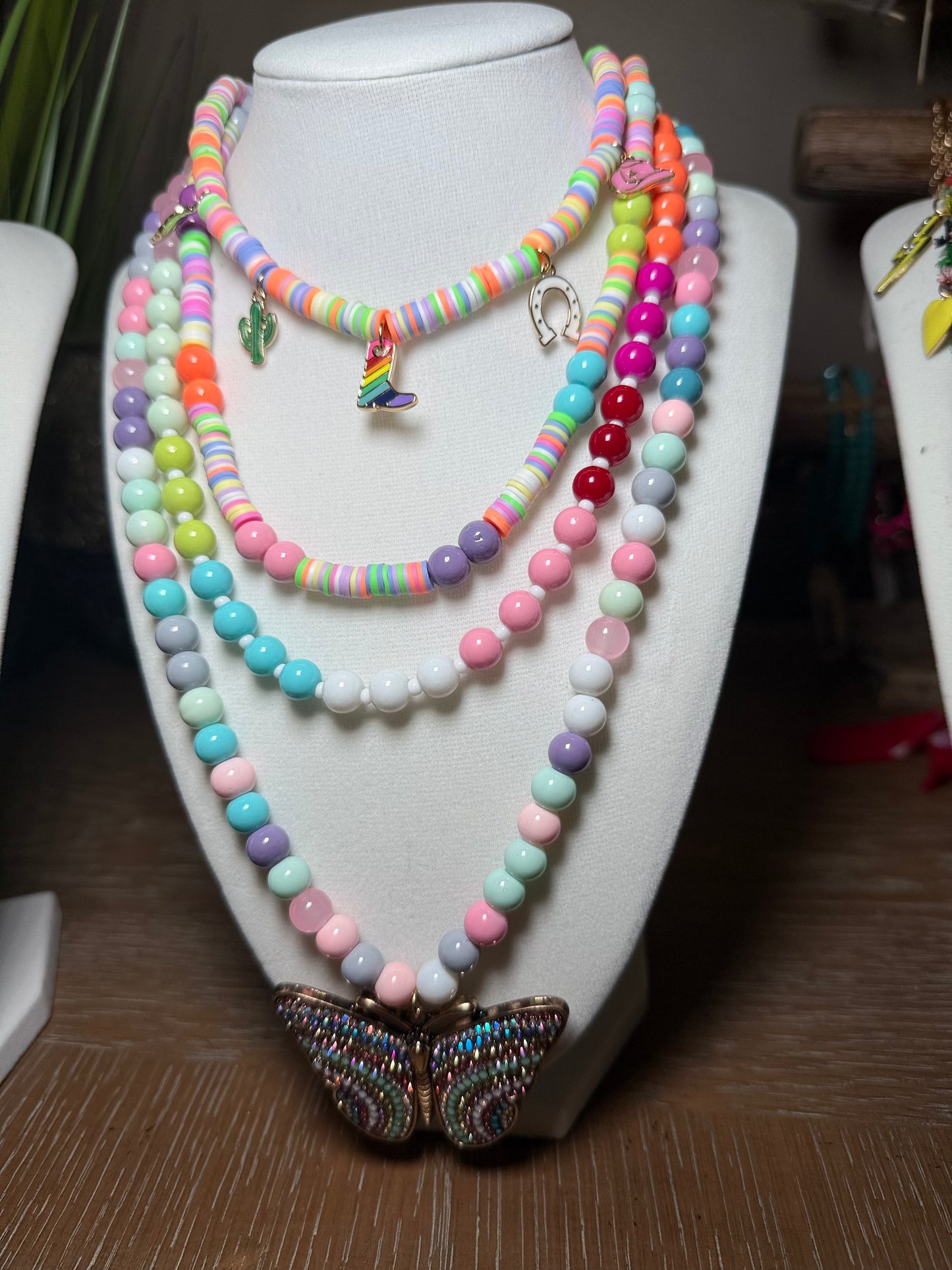 Anthro Dupe Glass Beaded Necklace