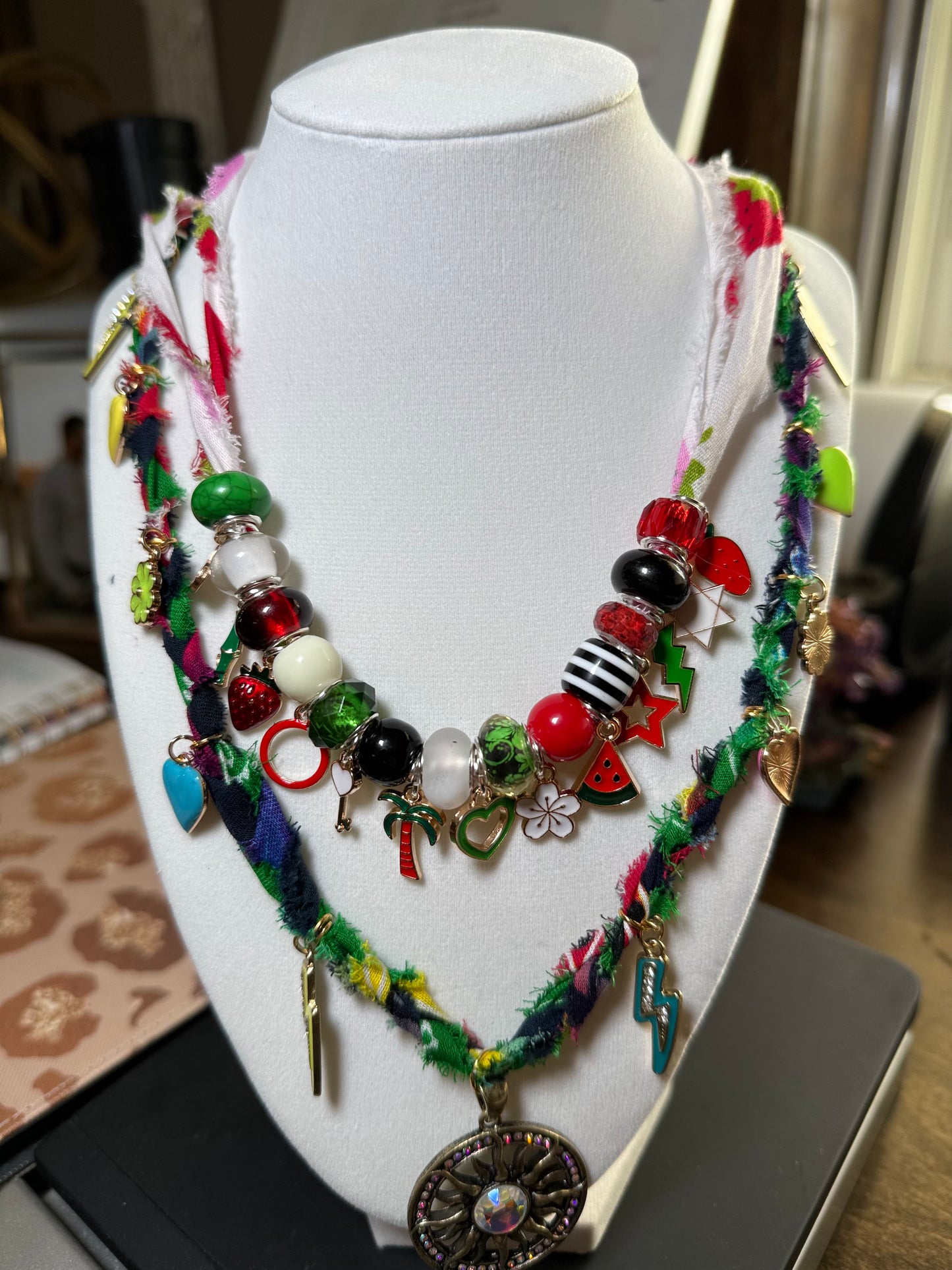 Strawberry Shortcake Bandana Necklace
