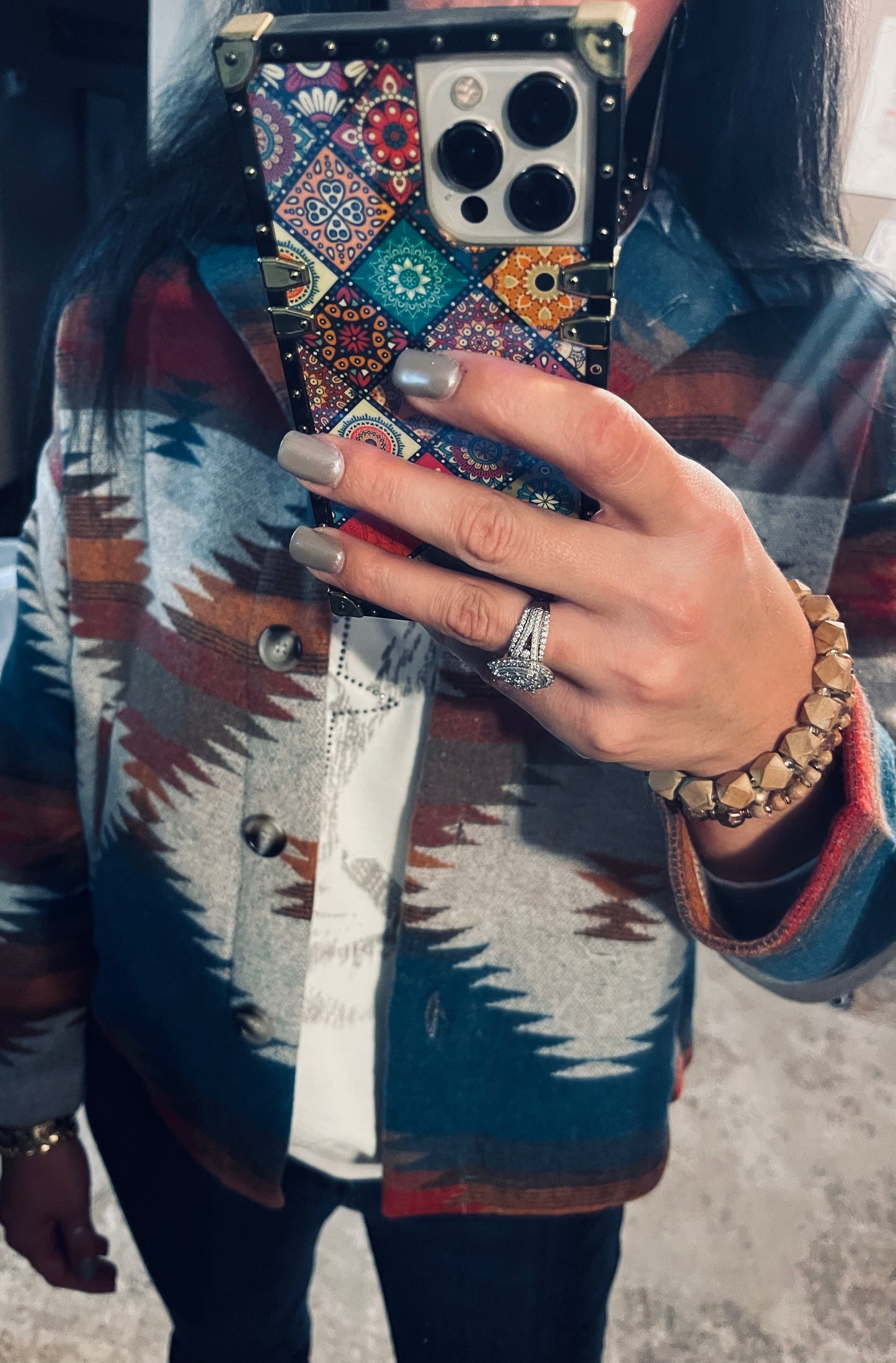 I Walk The Line Jacket (Teal Orange Mix)