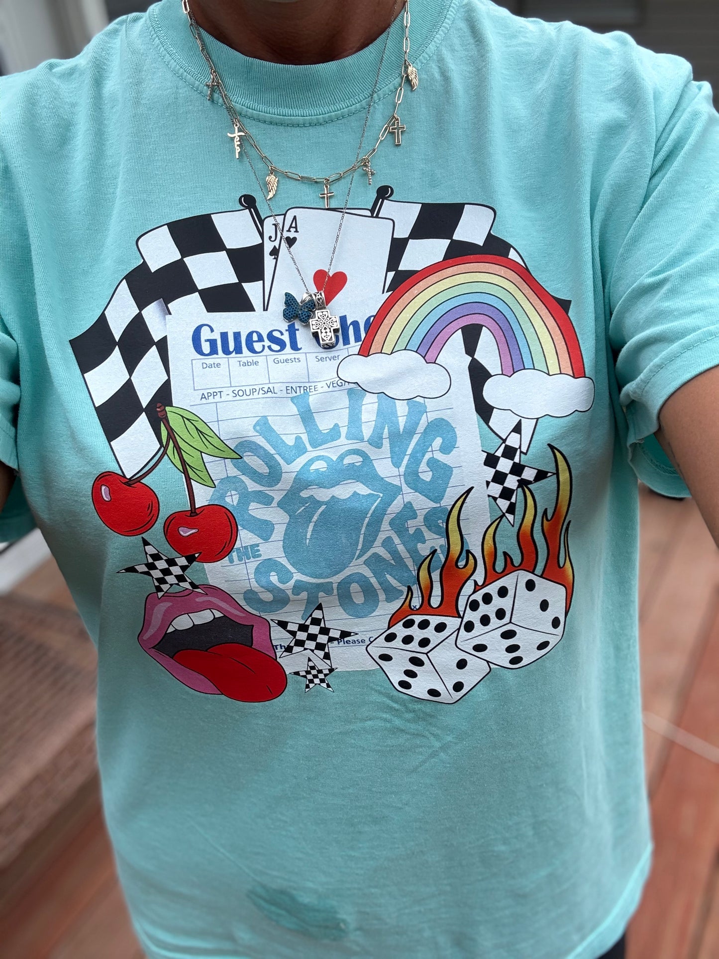 ROLLING STONES CHECKERED Graphic Tee