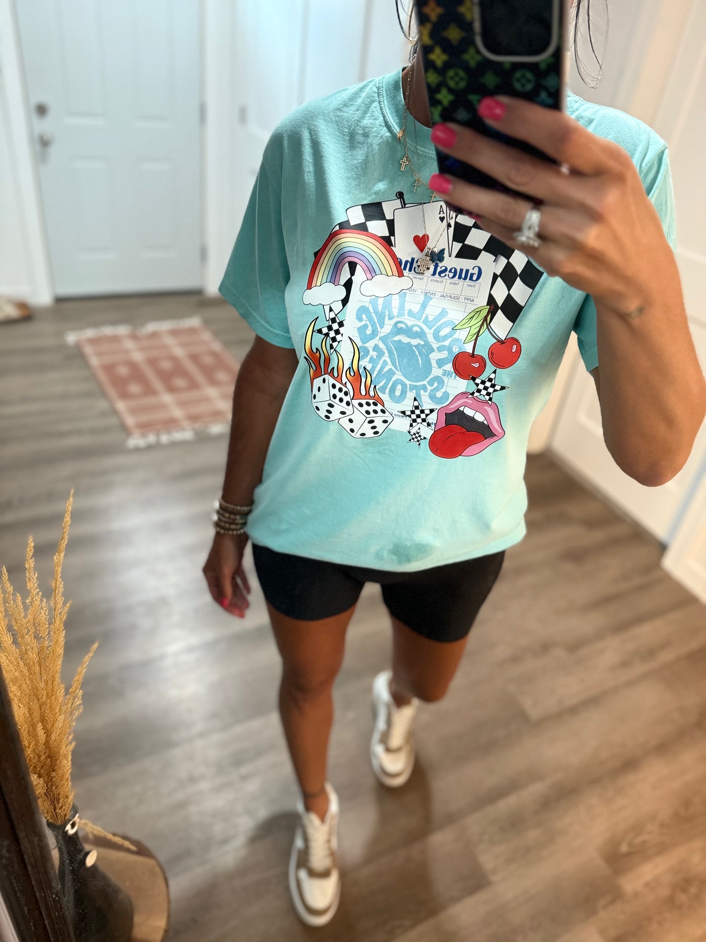 ROLLING STONES CHECKERED Graphic Tee