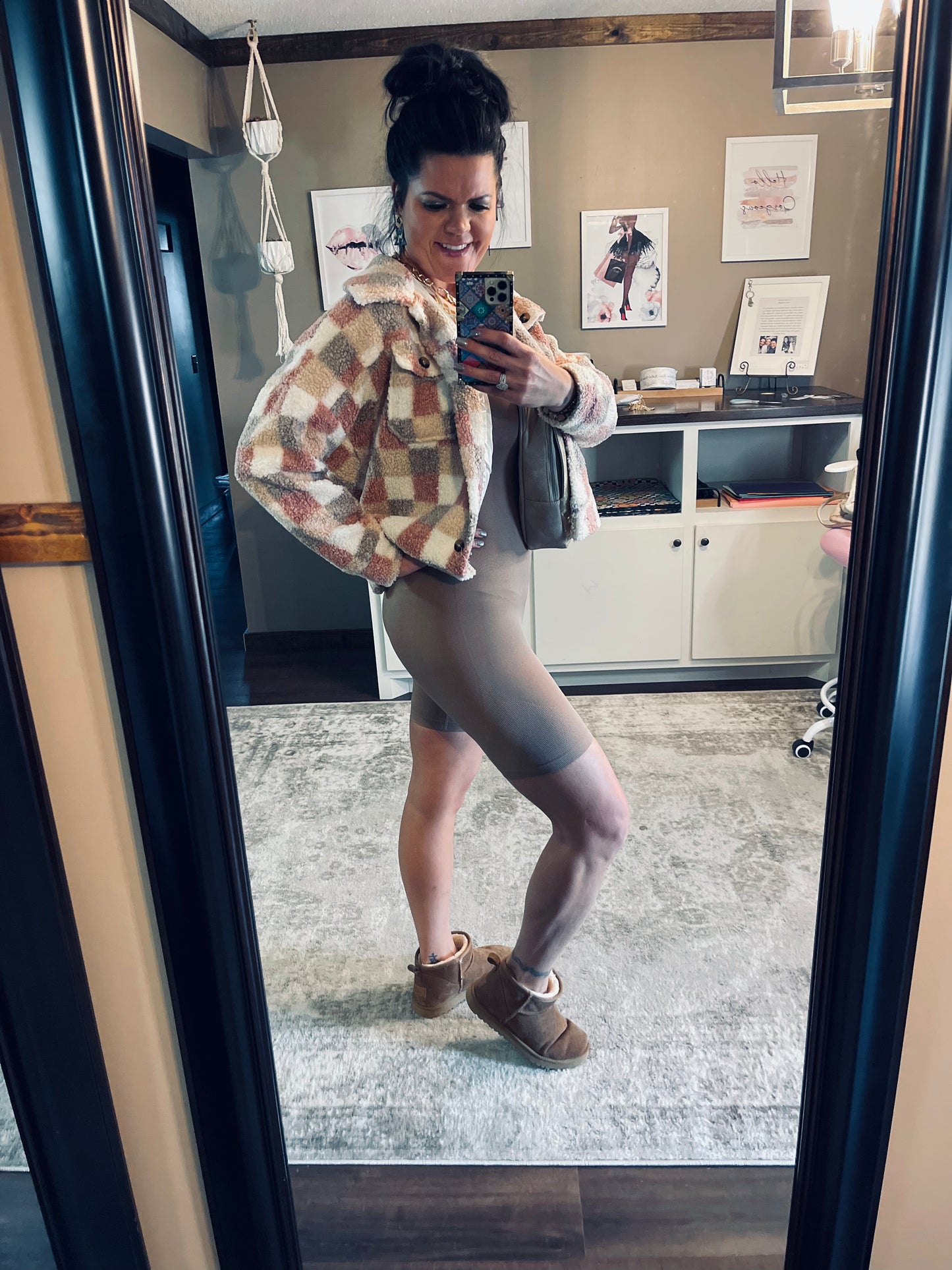 Determined To Rise Romper (Smokey Taupe)