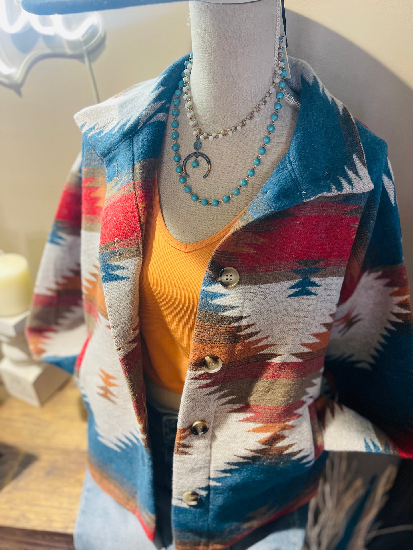 I Walk The Line Jacket (Teal Orange Mix)
