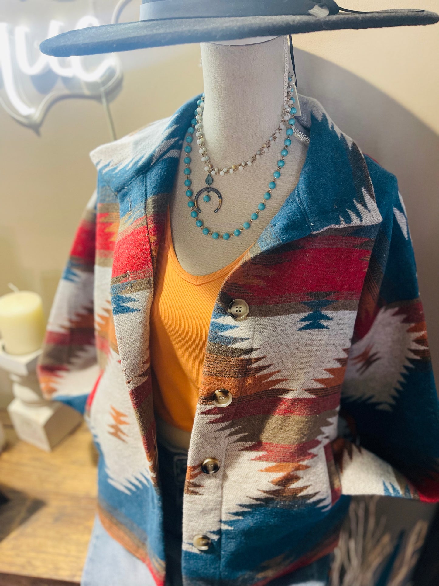 I Walk The Line Jacket (Teal Orange Mix)