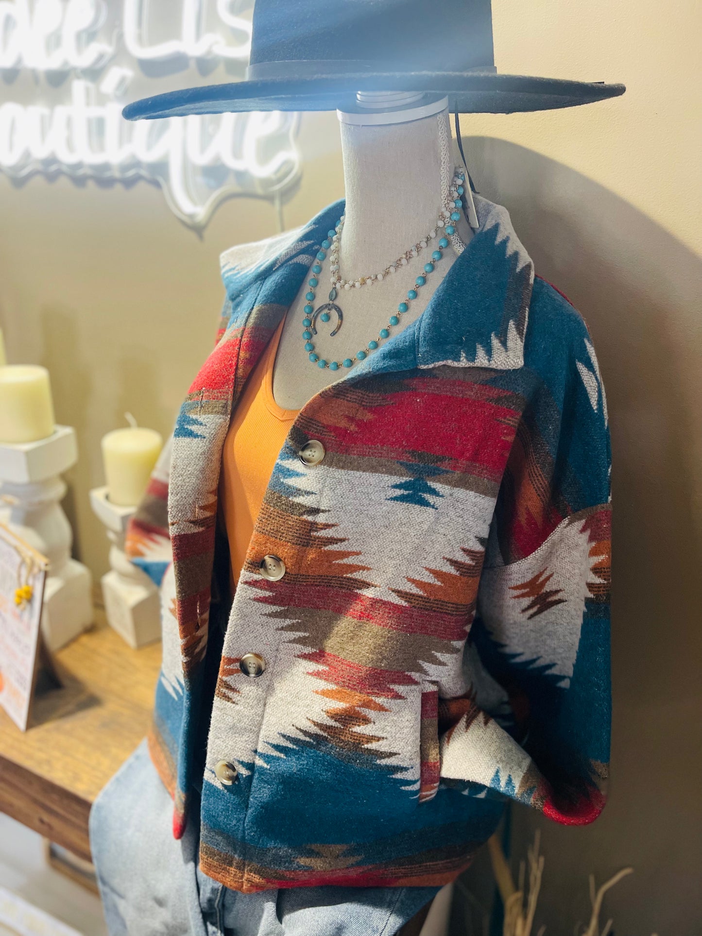 I Walk The Line Jacket (Teal Orange Mix)
