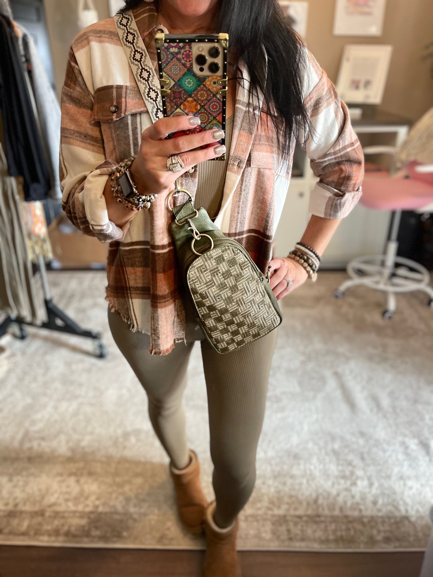 Me Time Plaid Shacket