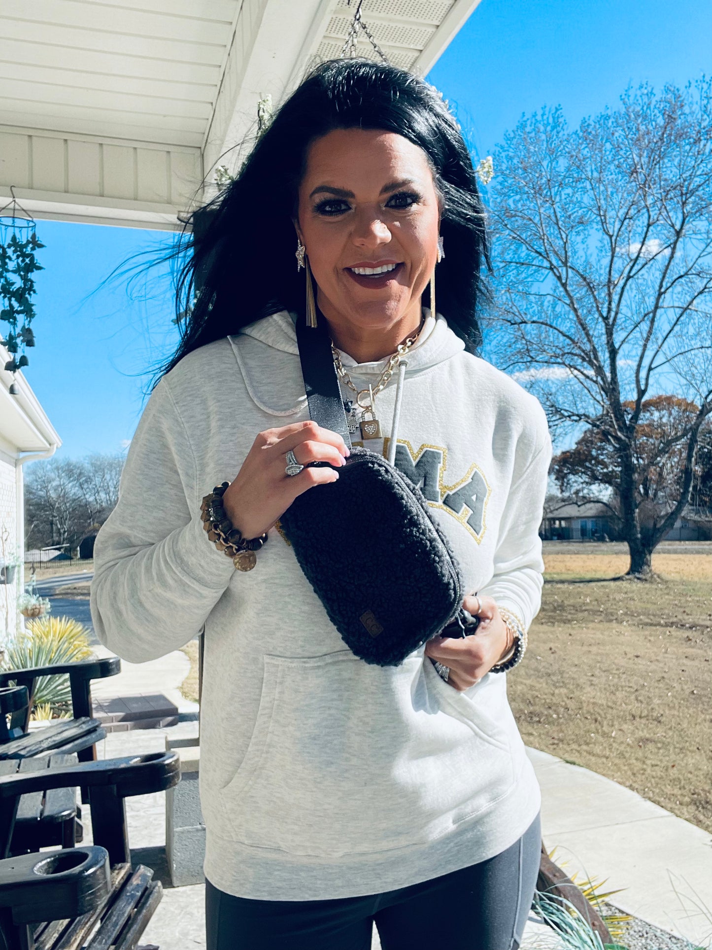 Nina Sherpa Fleece Fanny/Crossbody