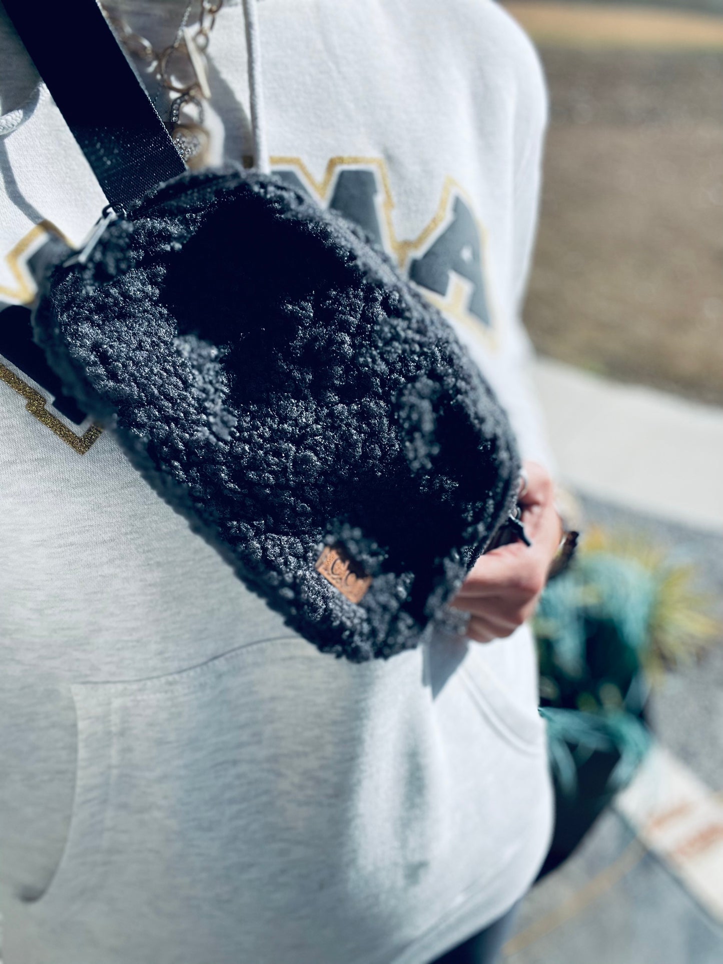 Nina Sherpa Fleece Fanny/Crossbody
