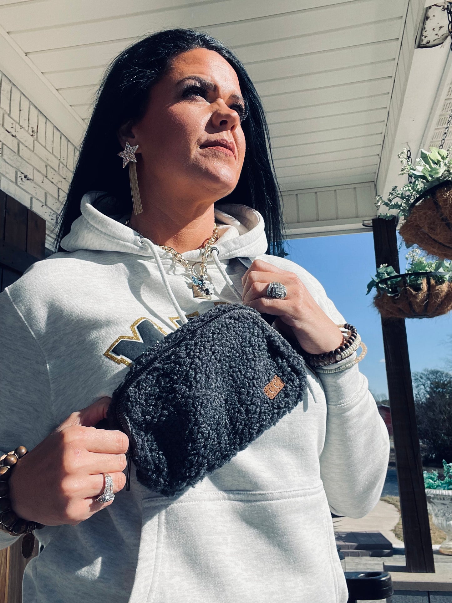 Nina Sherpa Fleece Fanny/Crossbody