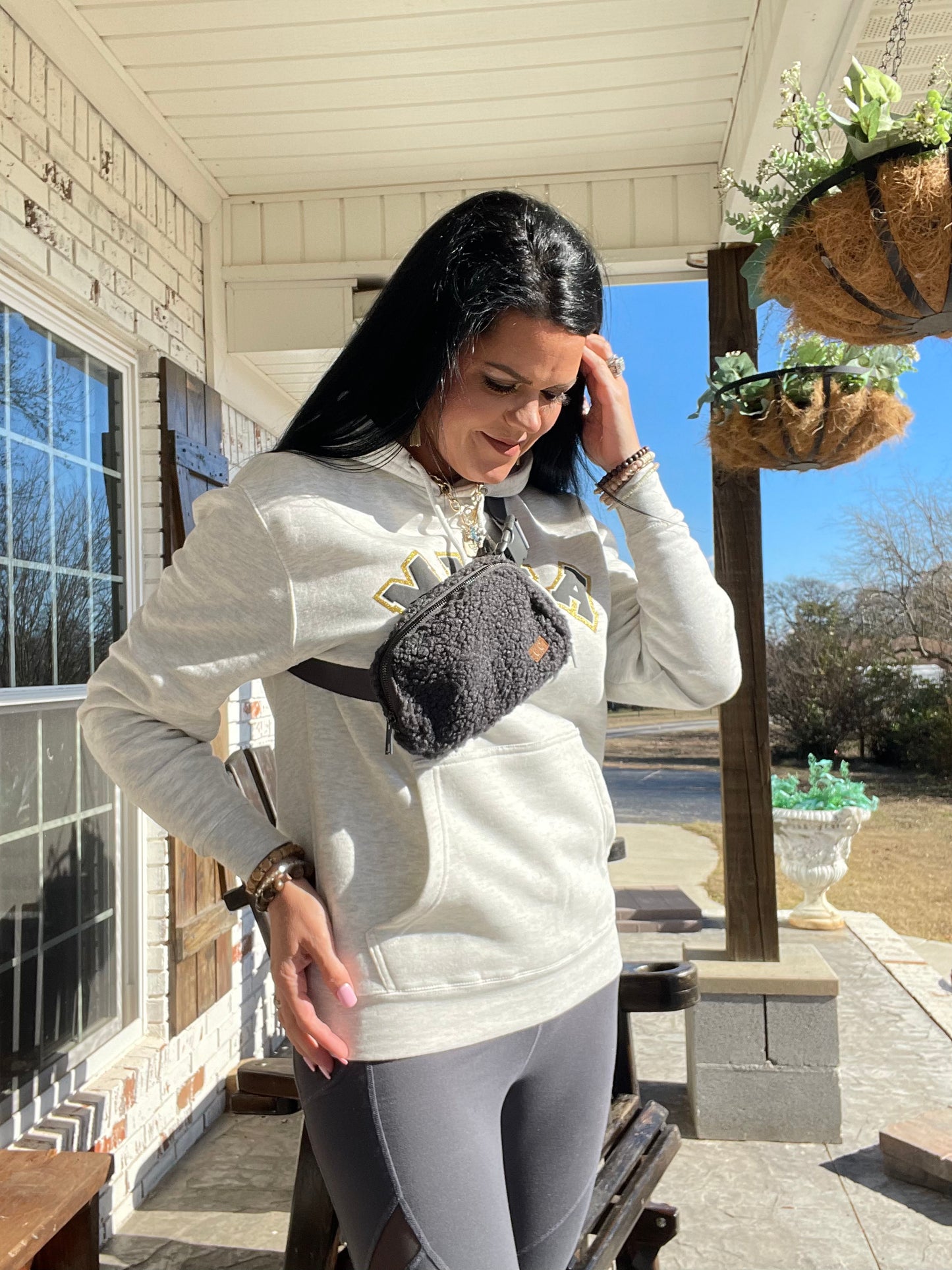 Nina Sherpa Fleece Fanny/Crossbody