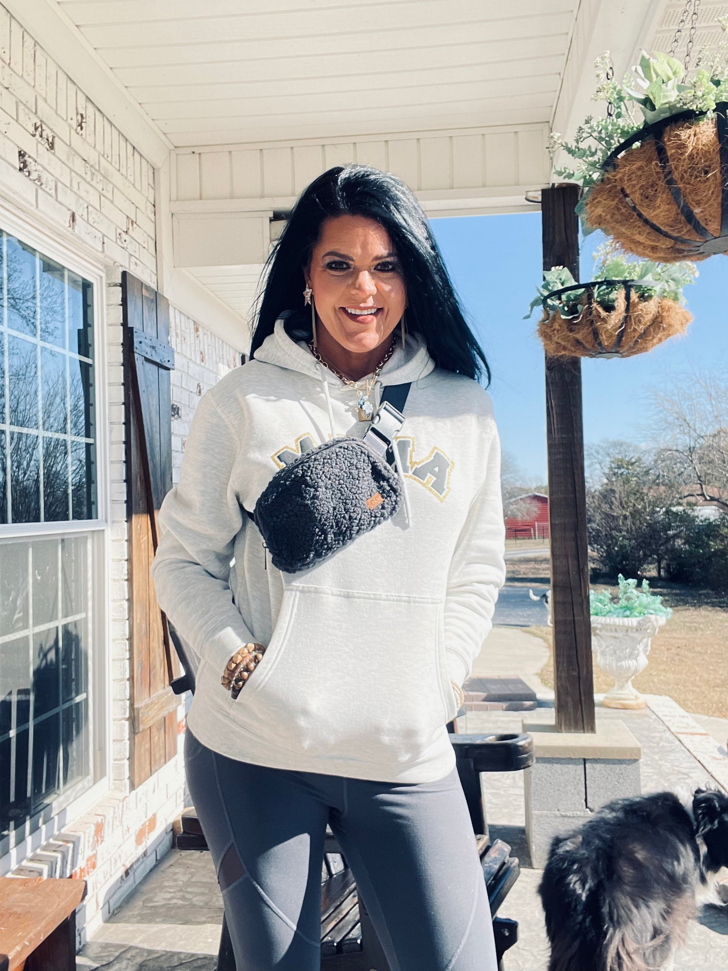 Nina Sherpa Fleece Fanny/Crossbody