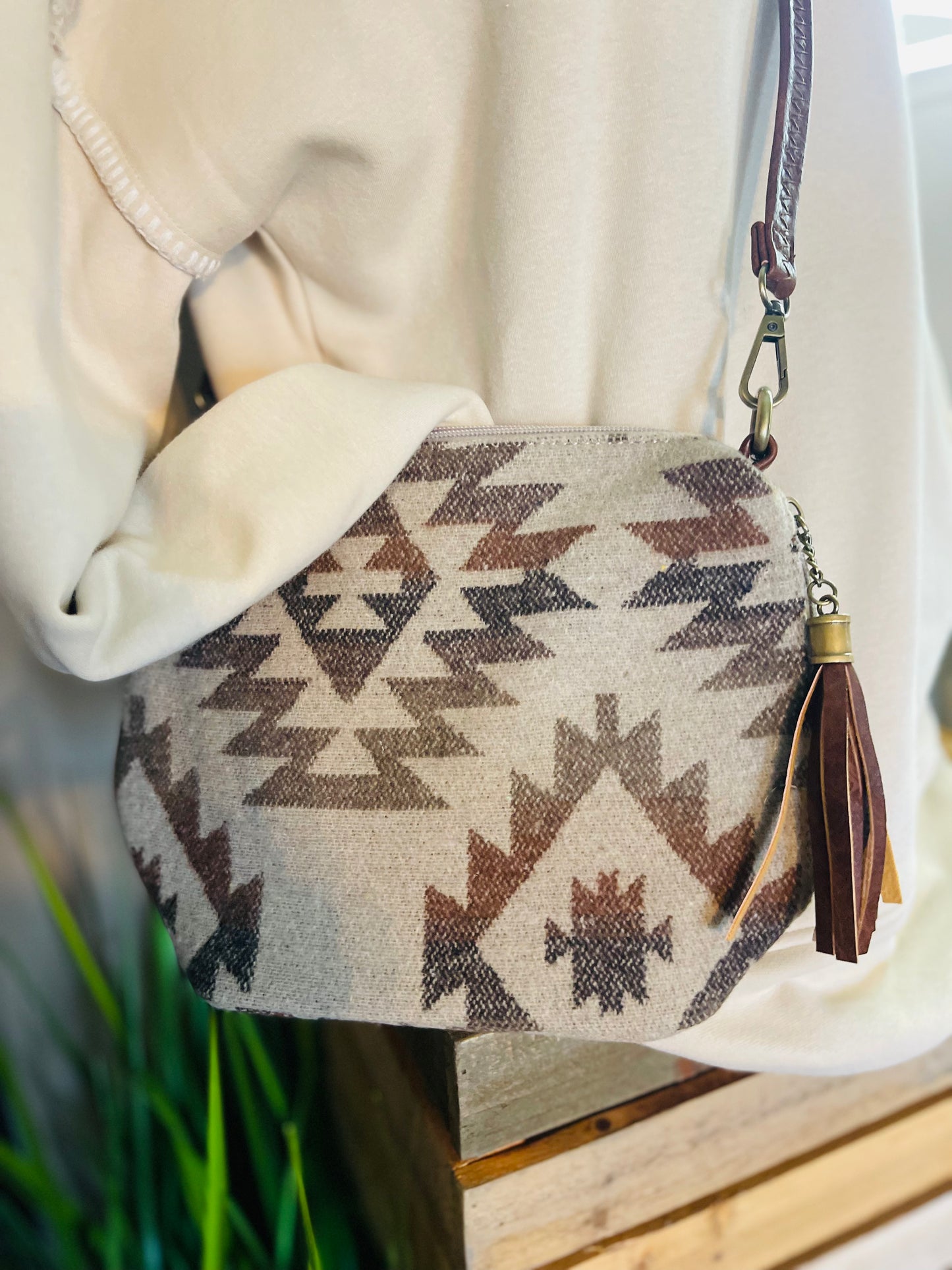 The Rider Aztec Crossbody Tassel