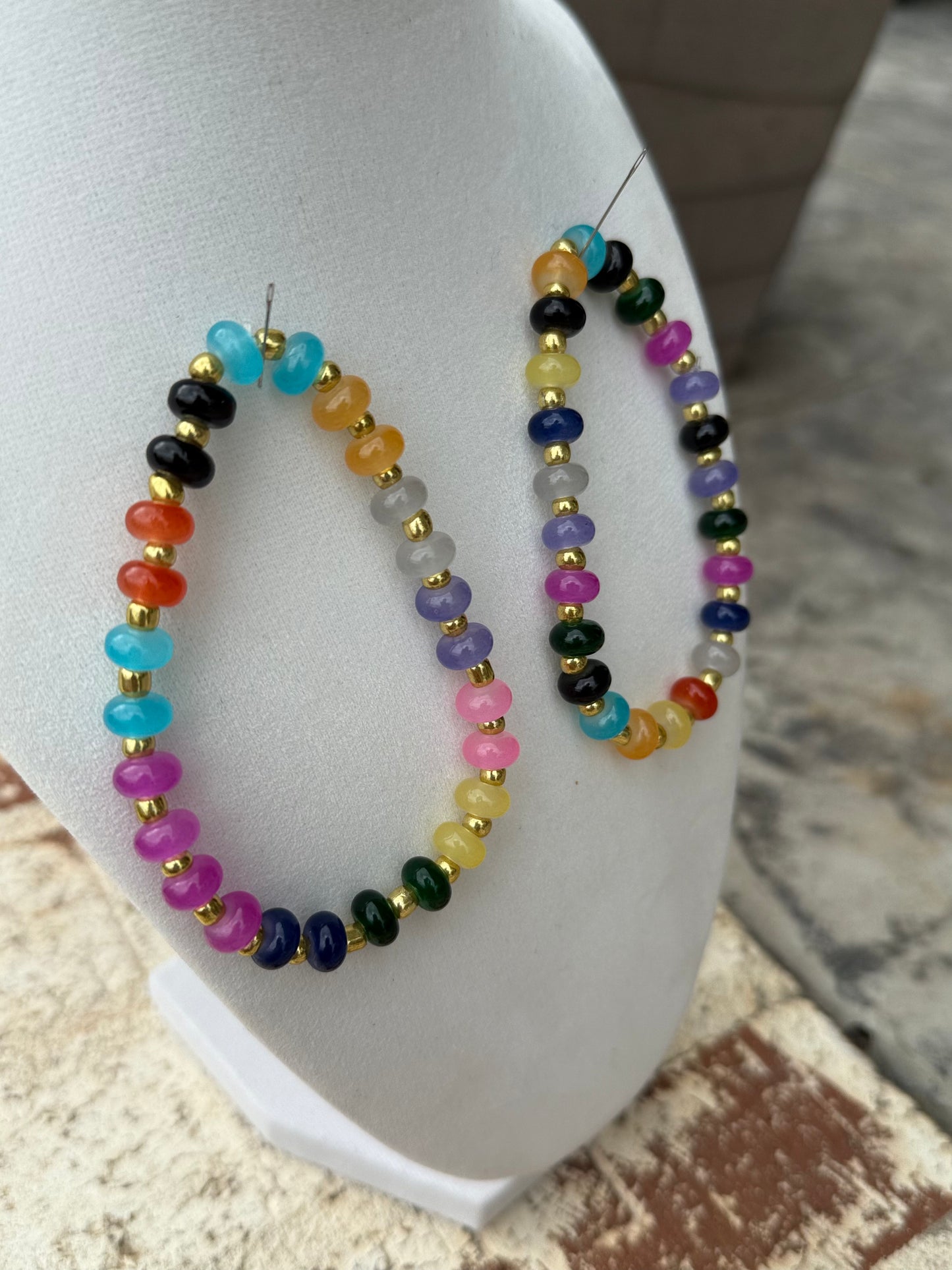 Double Glass Beaded Bracelet Set