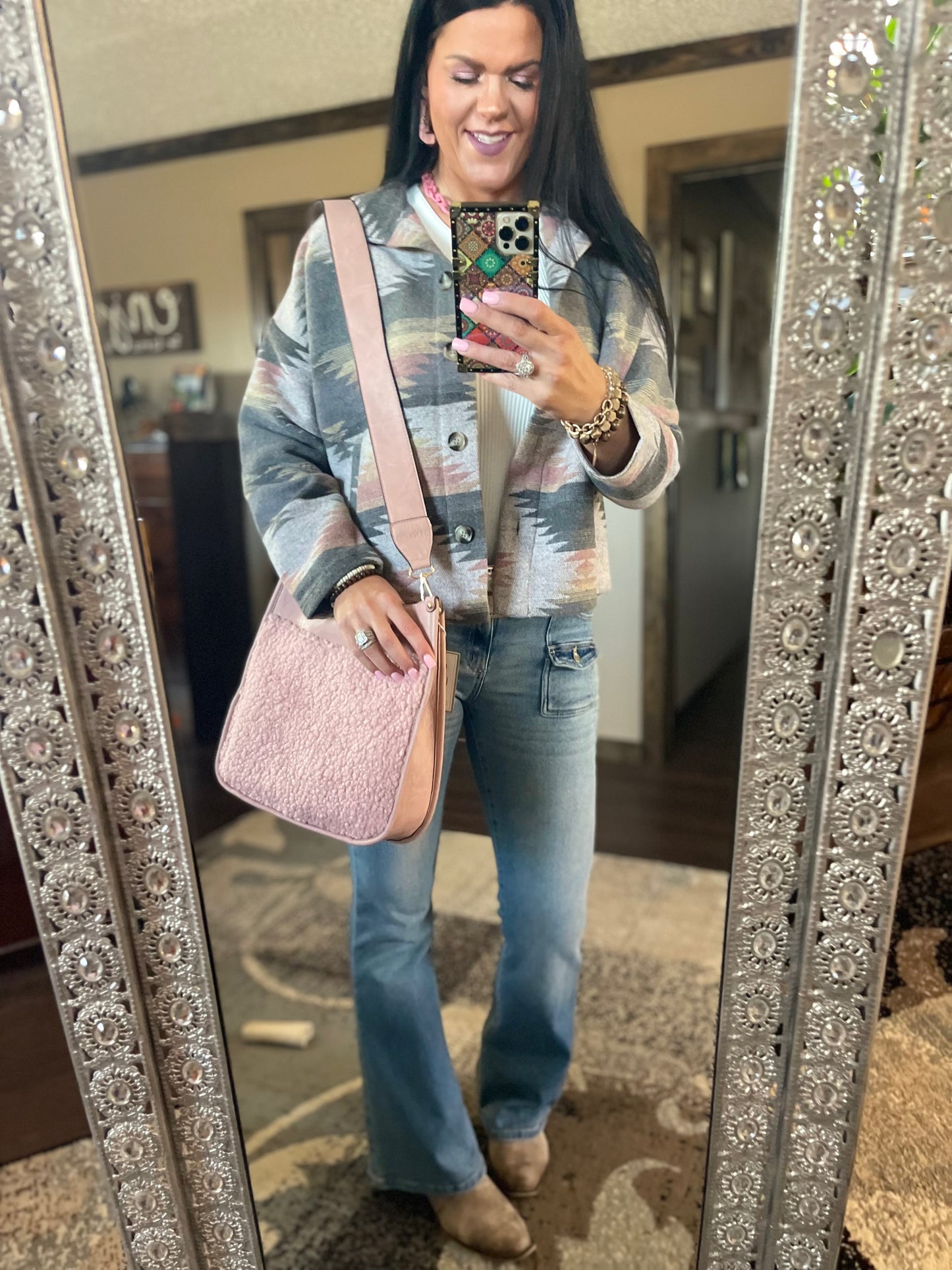 Hotter Than Me Sherpa Handbag