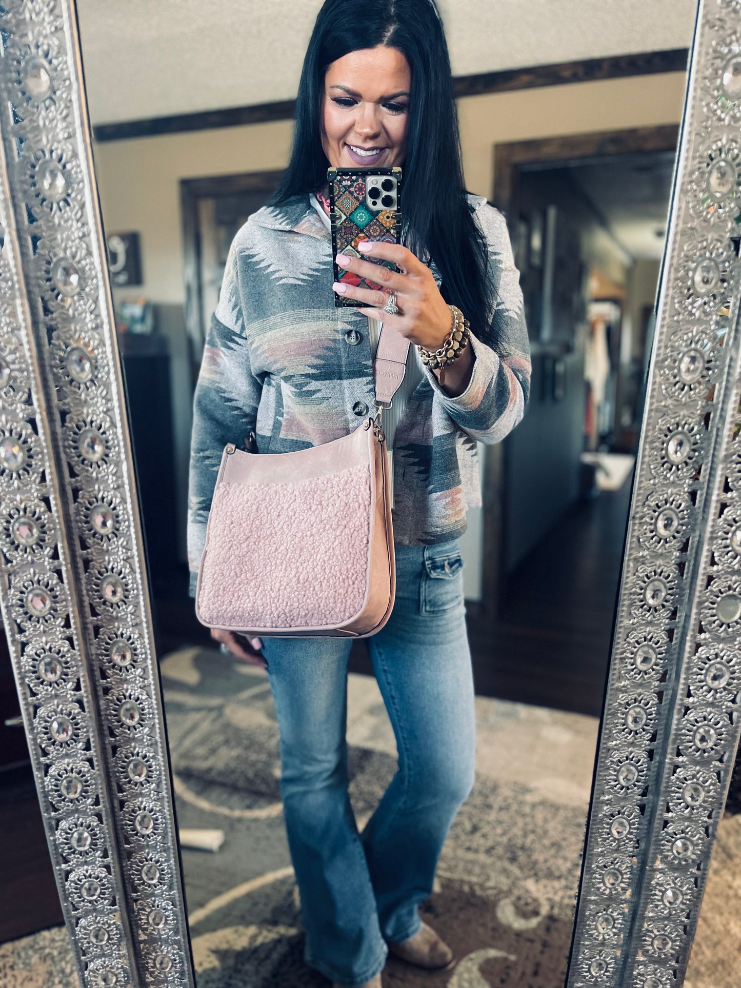 Hotter Than Me Sherpa Handbag
