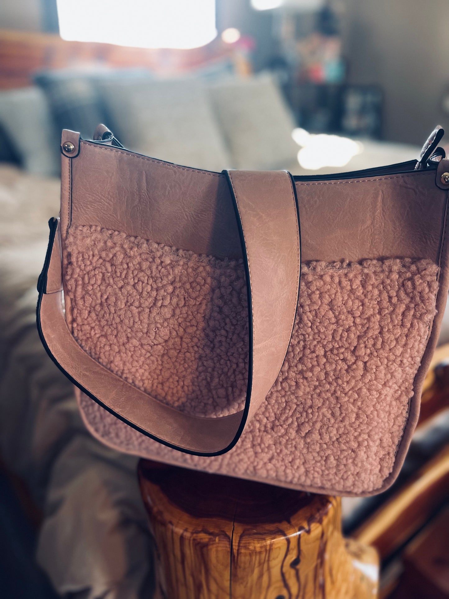 Hotter Than Me Sherpa Handbag