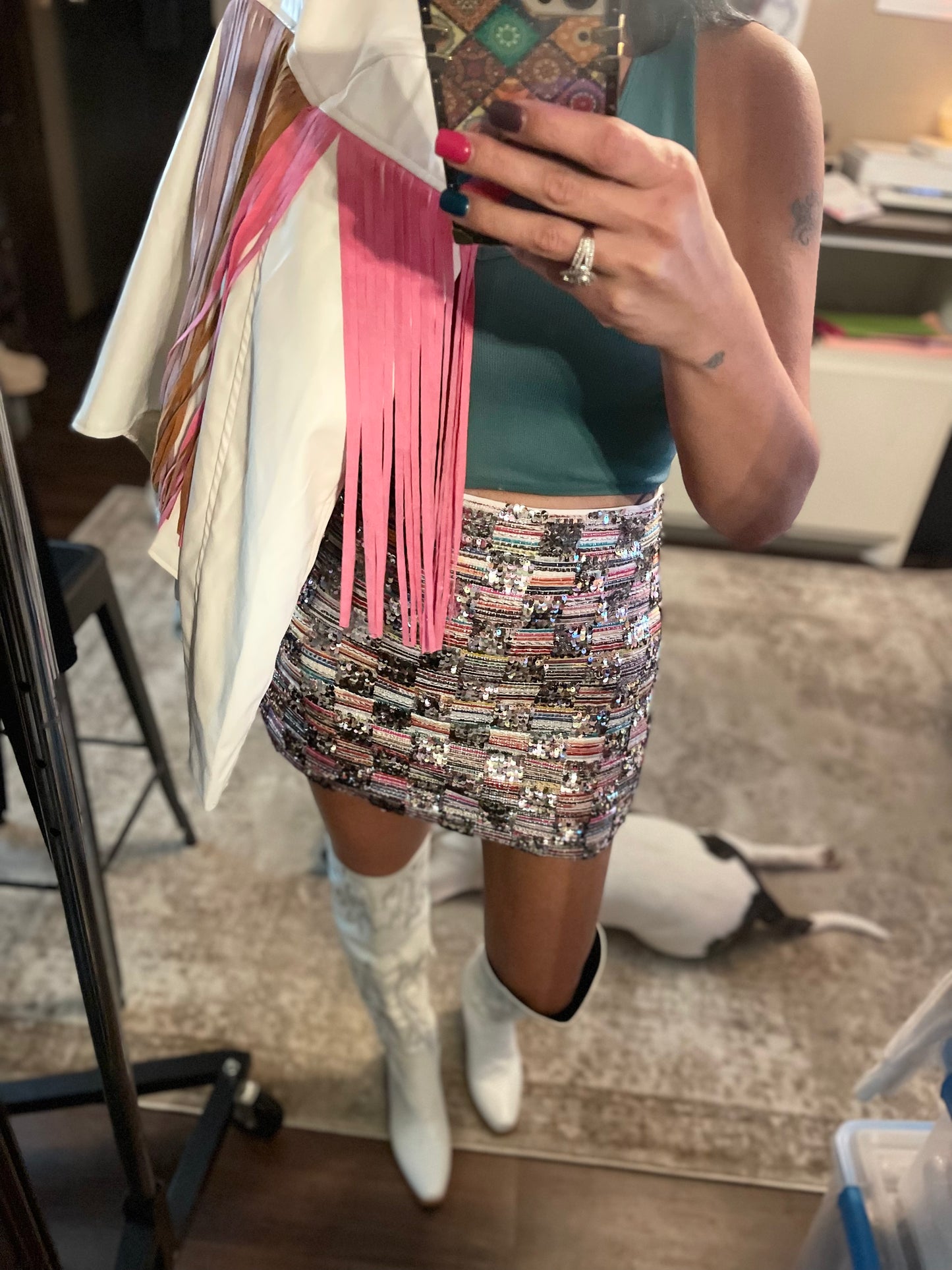 Caught My Eye Sequin Skirt