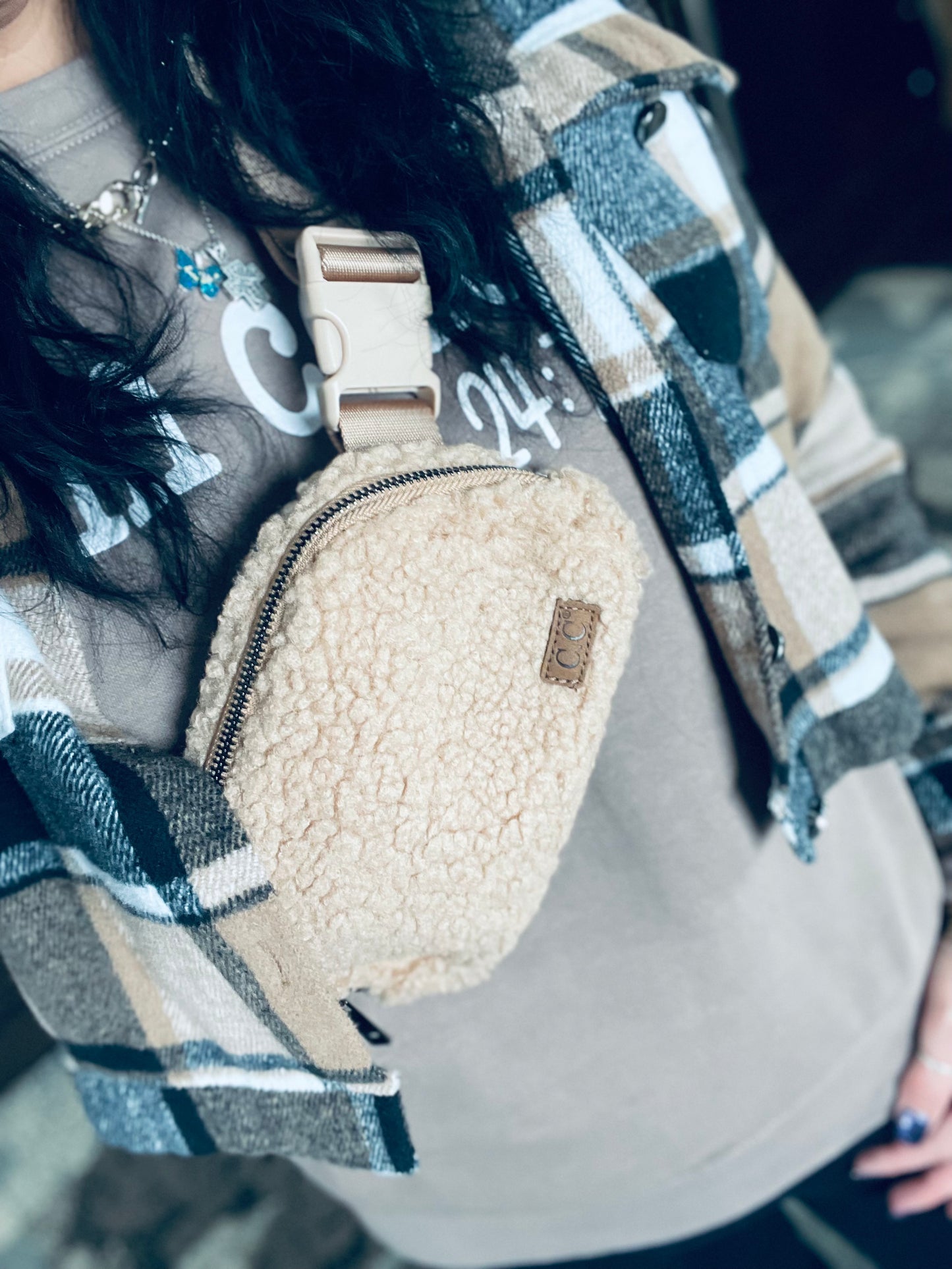 Nina Sherpa Fleece Fanny/Crossbody