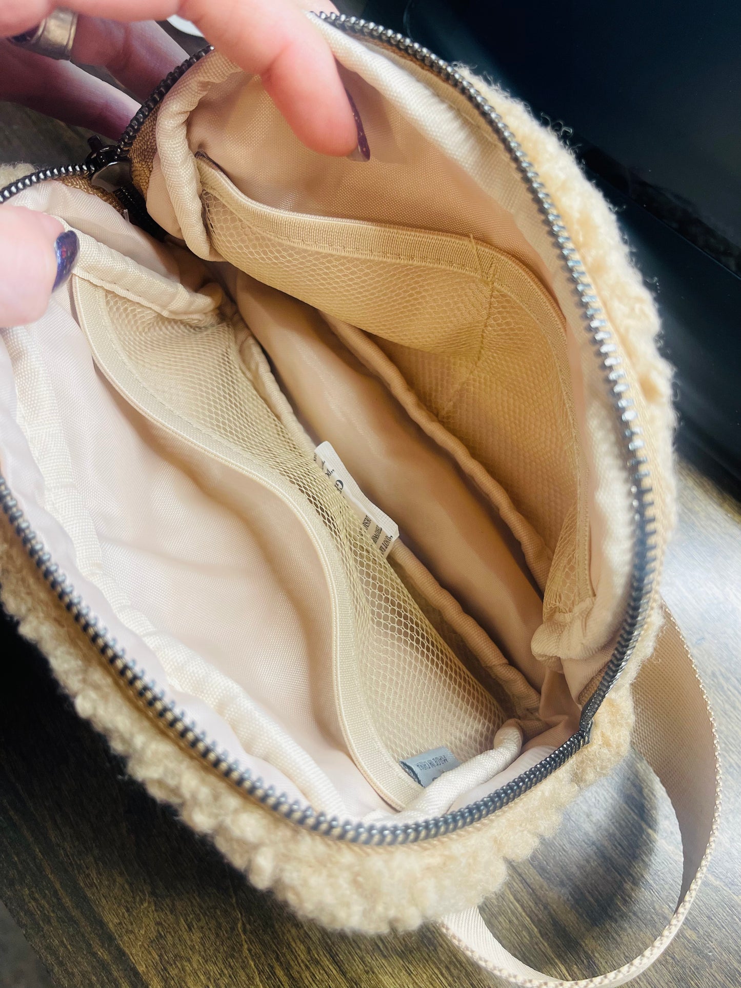 Nina Sherpa Fleece Fanny/Crossbody