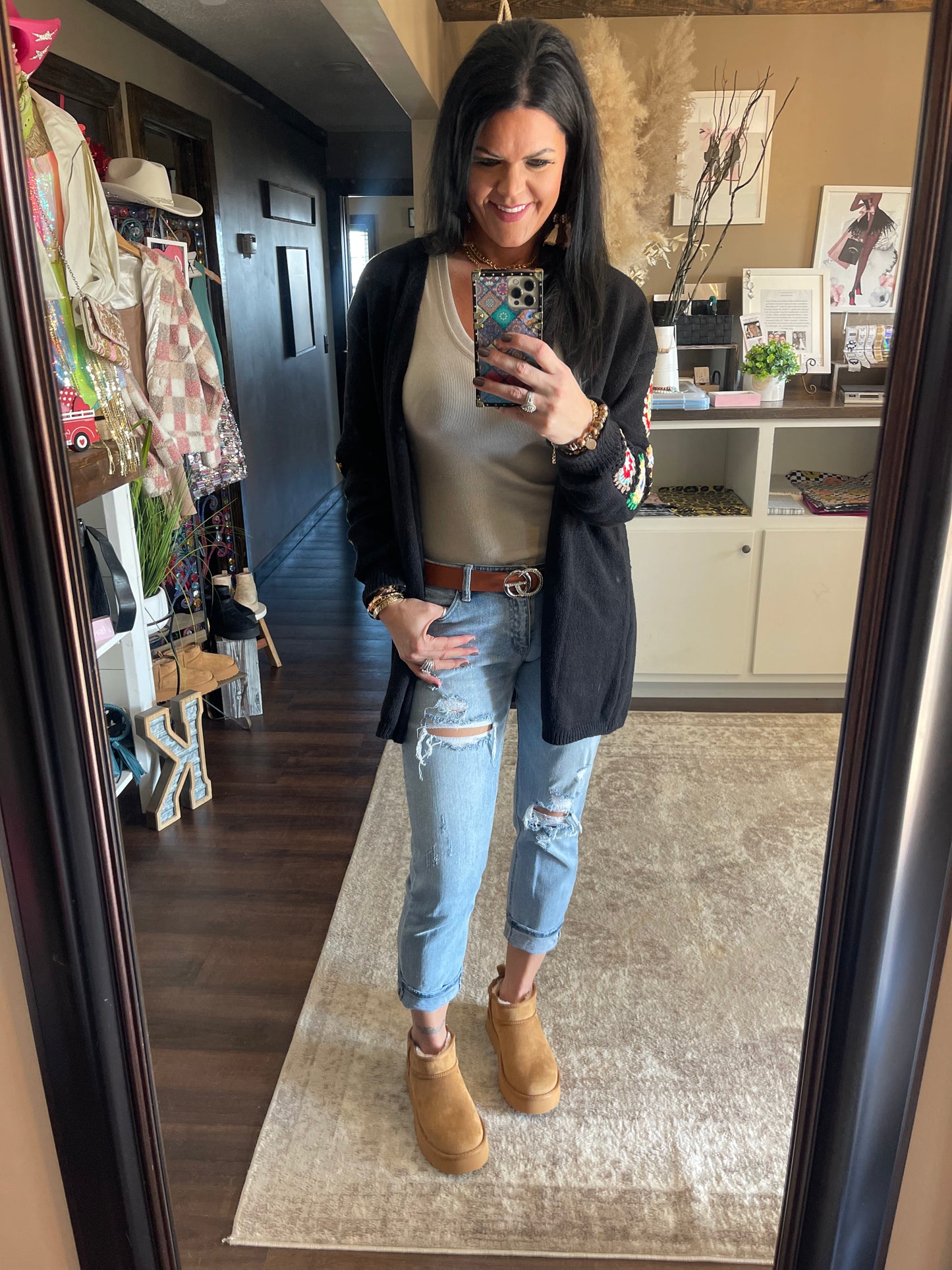Breckenridge Platform Ankle Booties-Chestnut