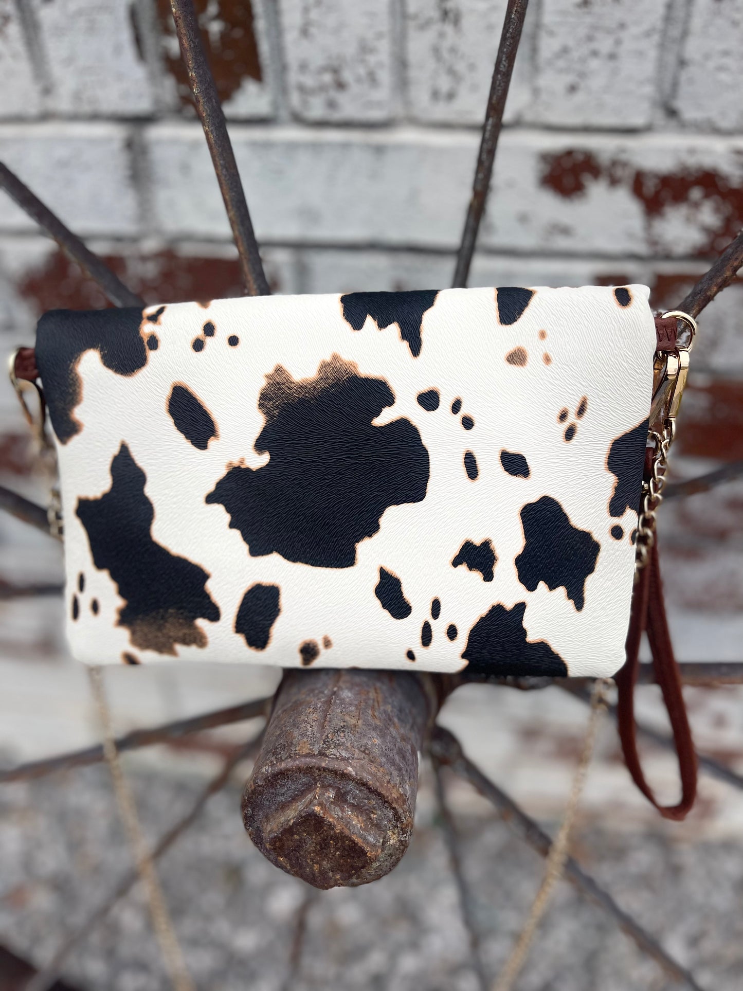Downtown Texas Cow Purse