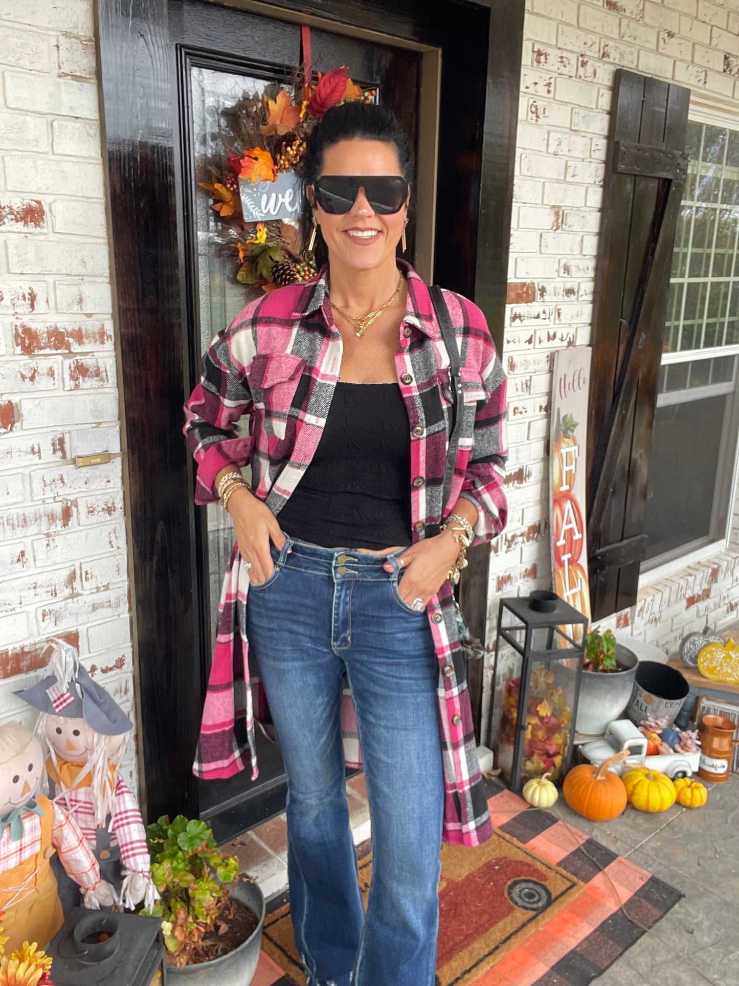 Plaid Print Shacket