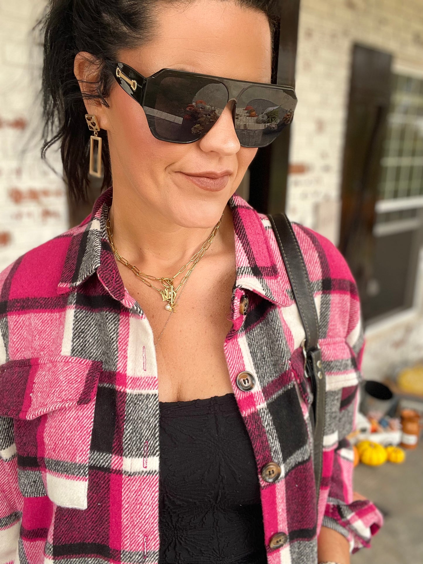 Plaid Print Shacket