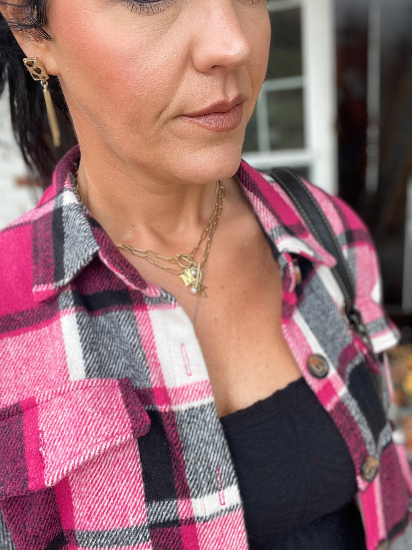 Plaid Print Shacket