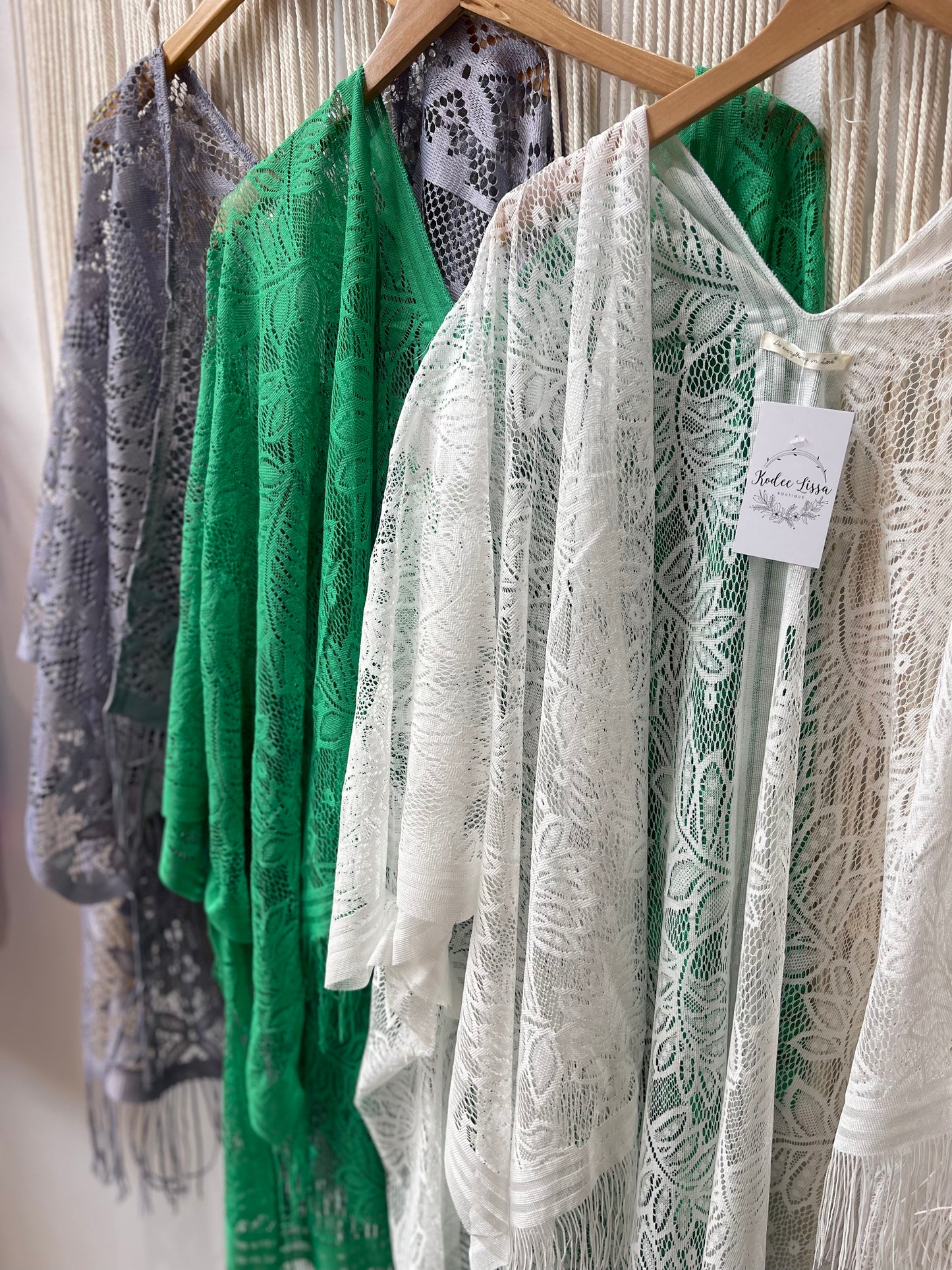 Easy On The Eyes Lace Kimono With Fringe