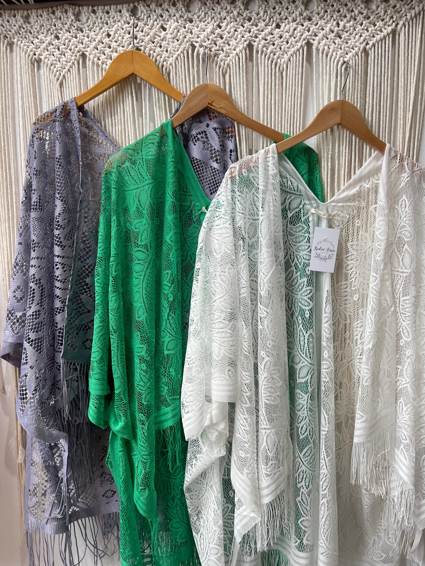 Easy On The Eyes Lace Kimono With Fringe