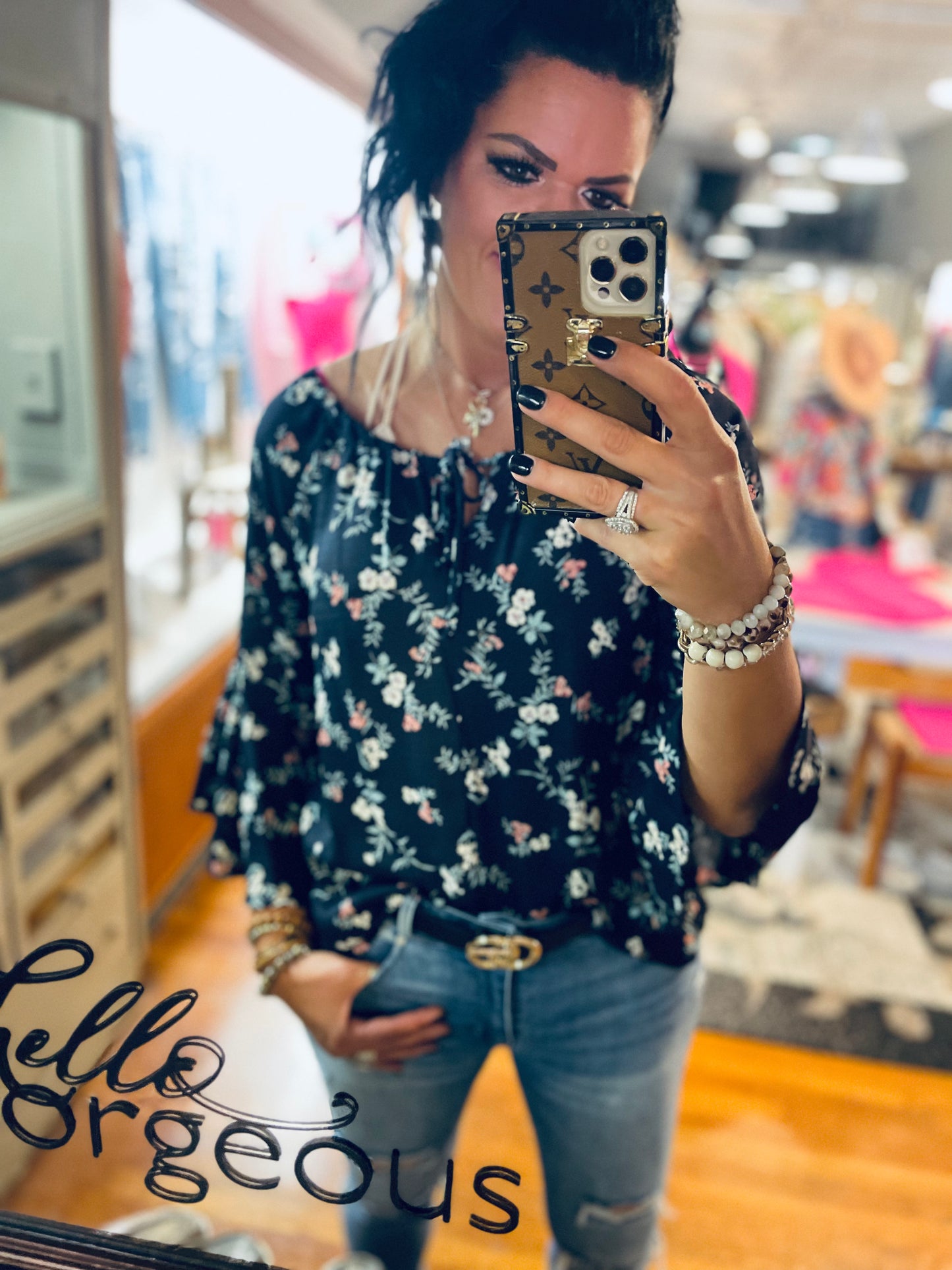 This Is Our Place Floral Top