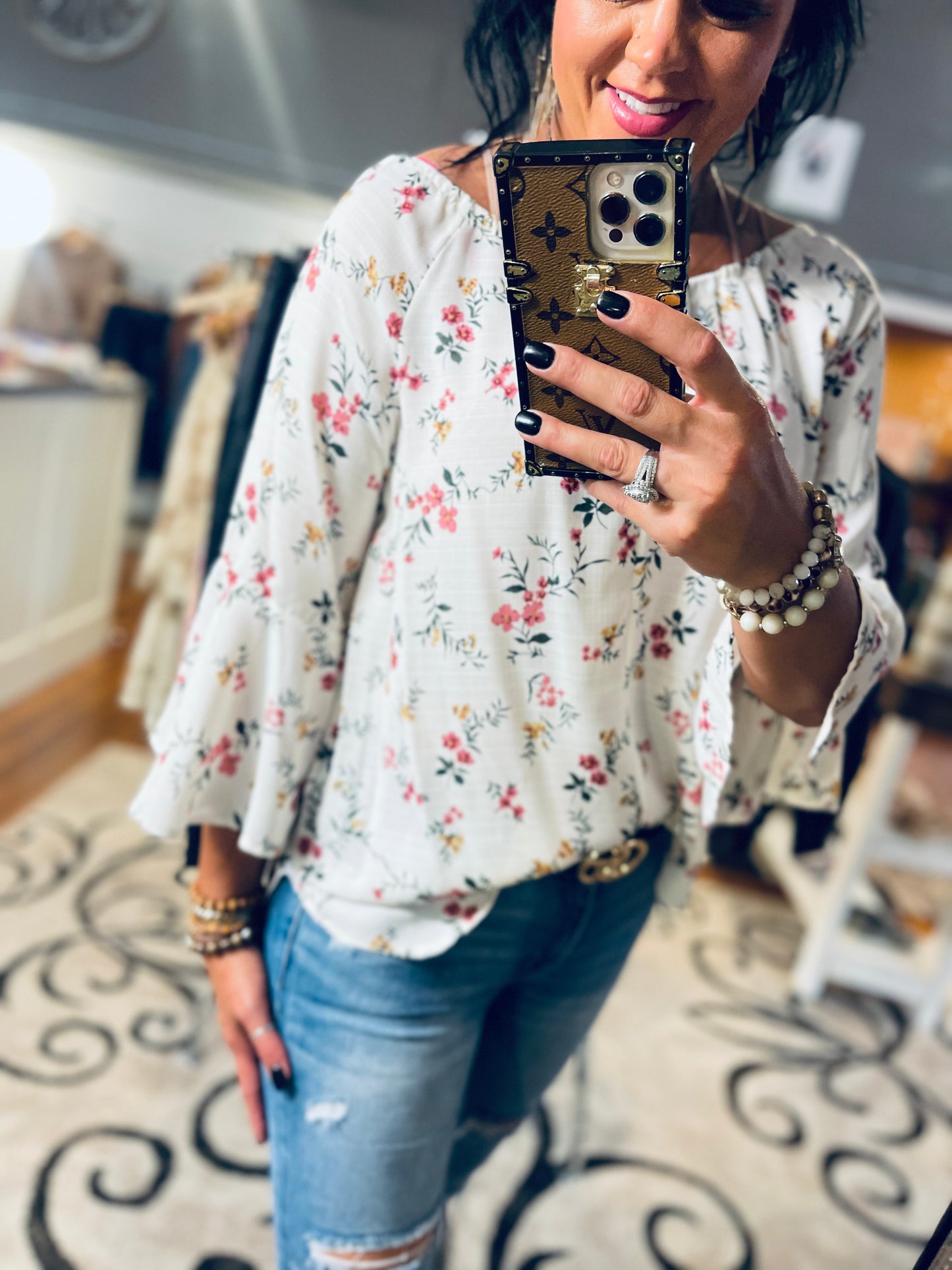 This Is Our Place Floral Top