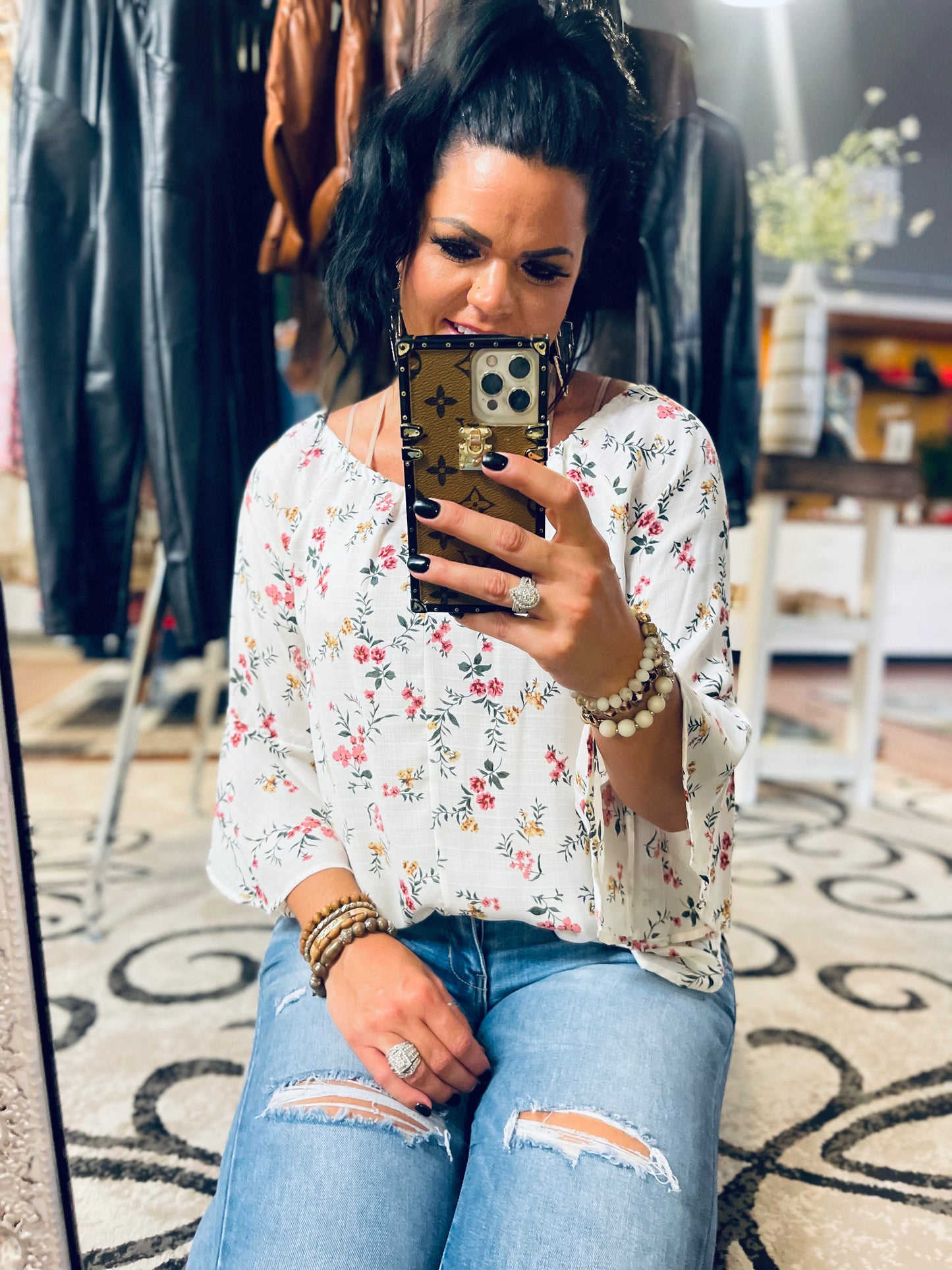This Is Our Place Floral Top