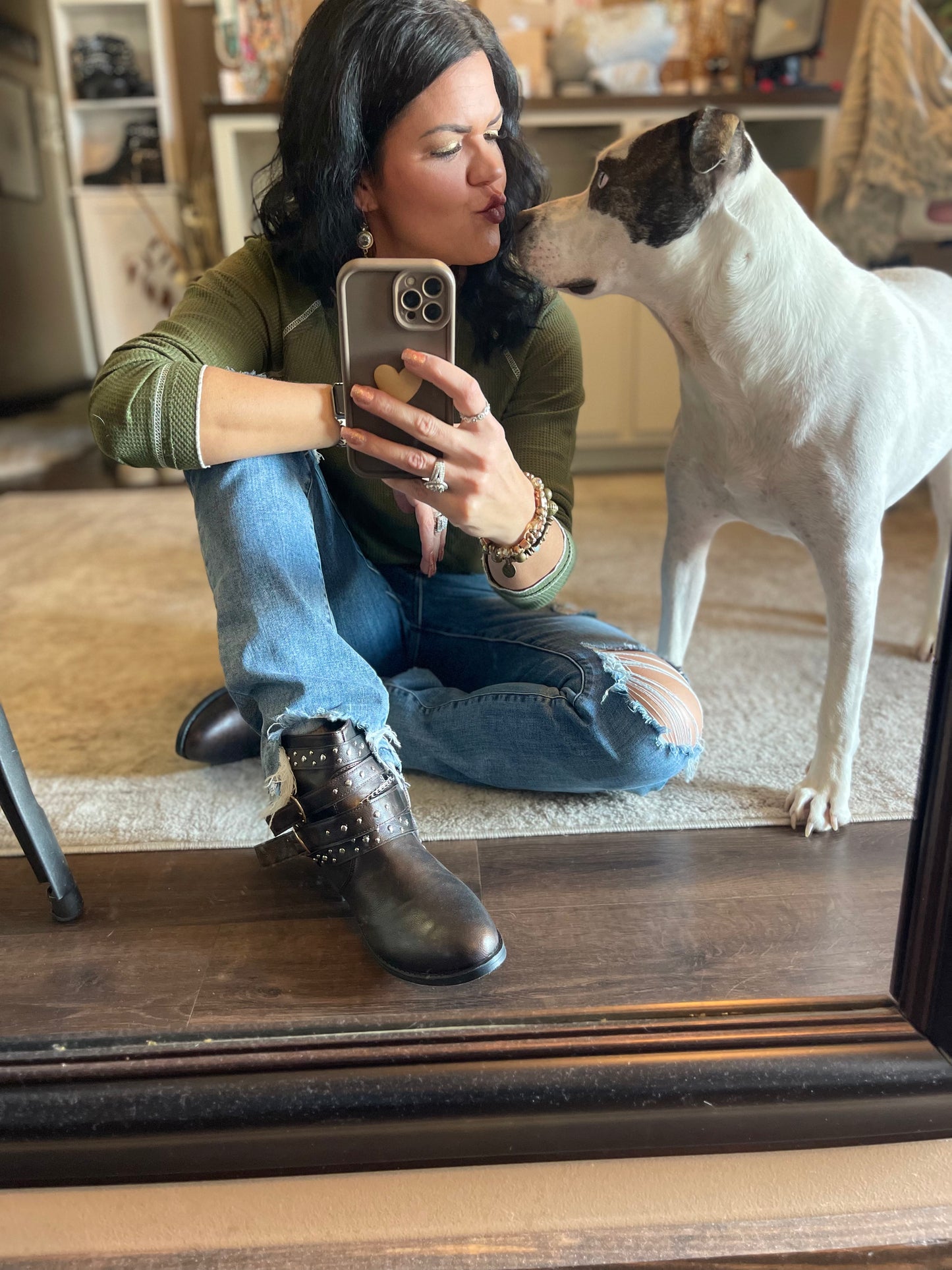 Chain and Buckle Boots