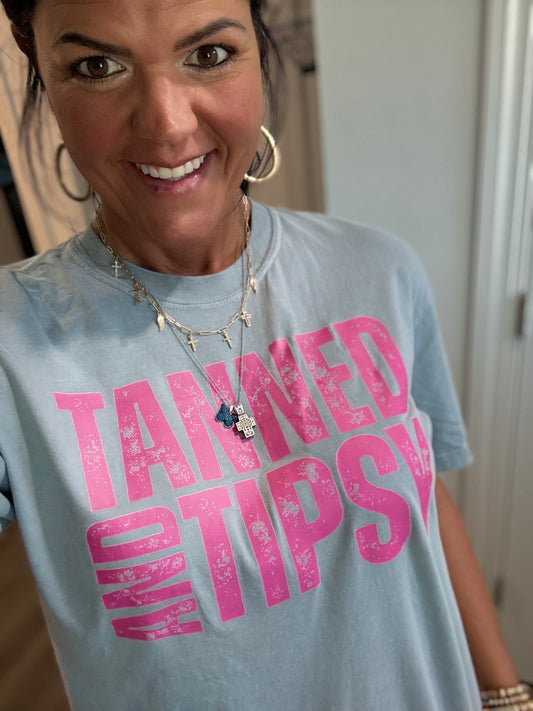 TANNED & TIPSY Graphic Tee