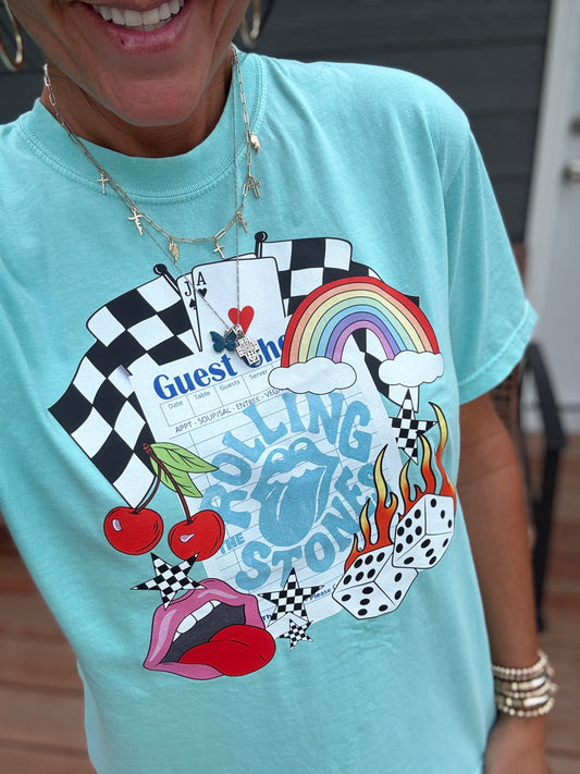 ROLLING STONES CHECKERED Graphic Tee