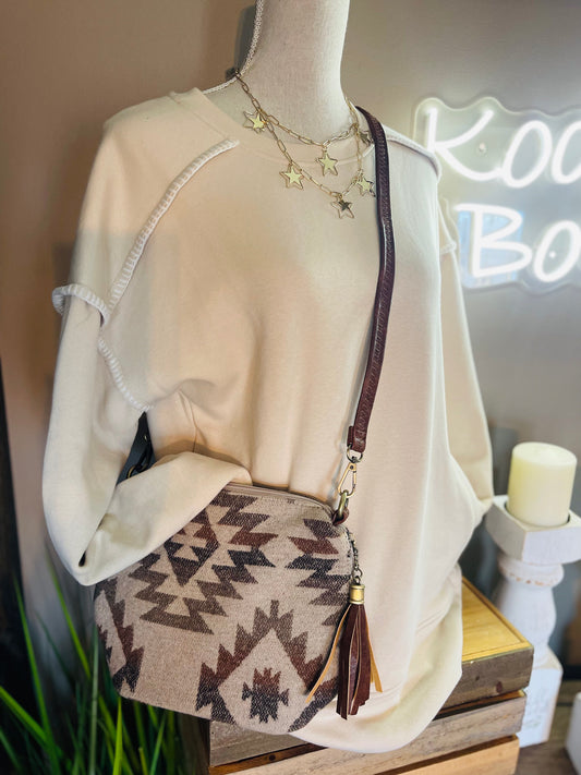 The Rider Aztec Crossbody Tassel