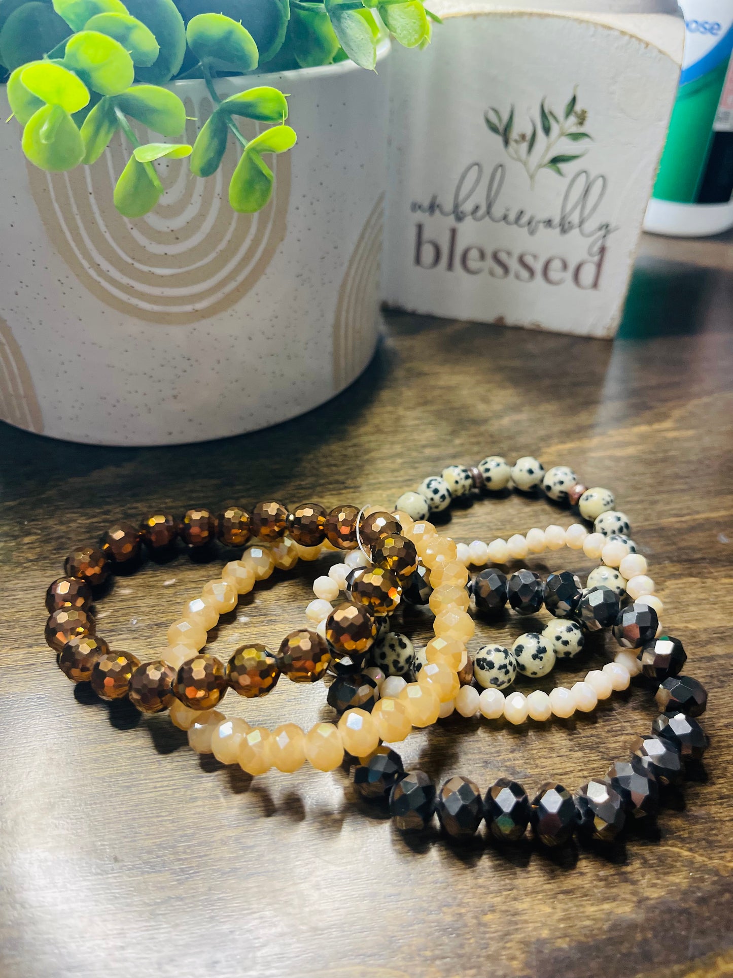 Unbelievably Blessed Stack Bracelets